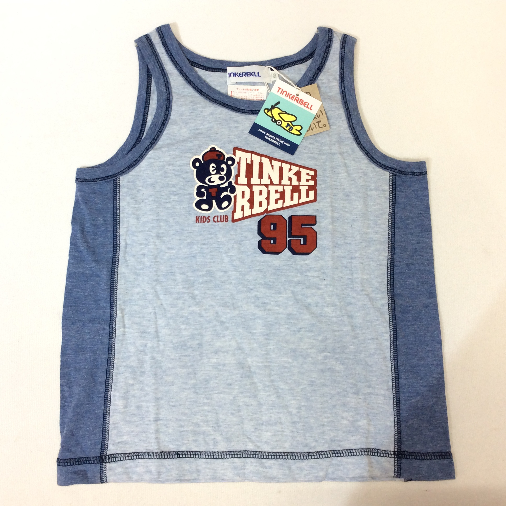 未使用☆TINKERBELL ティンカーベル タンクトップ 130cm ブルー キッズ 男の子