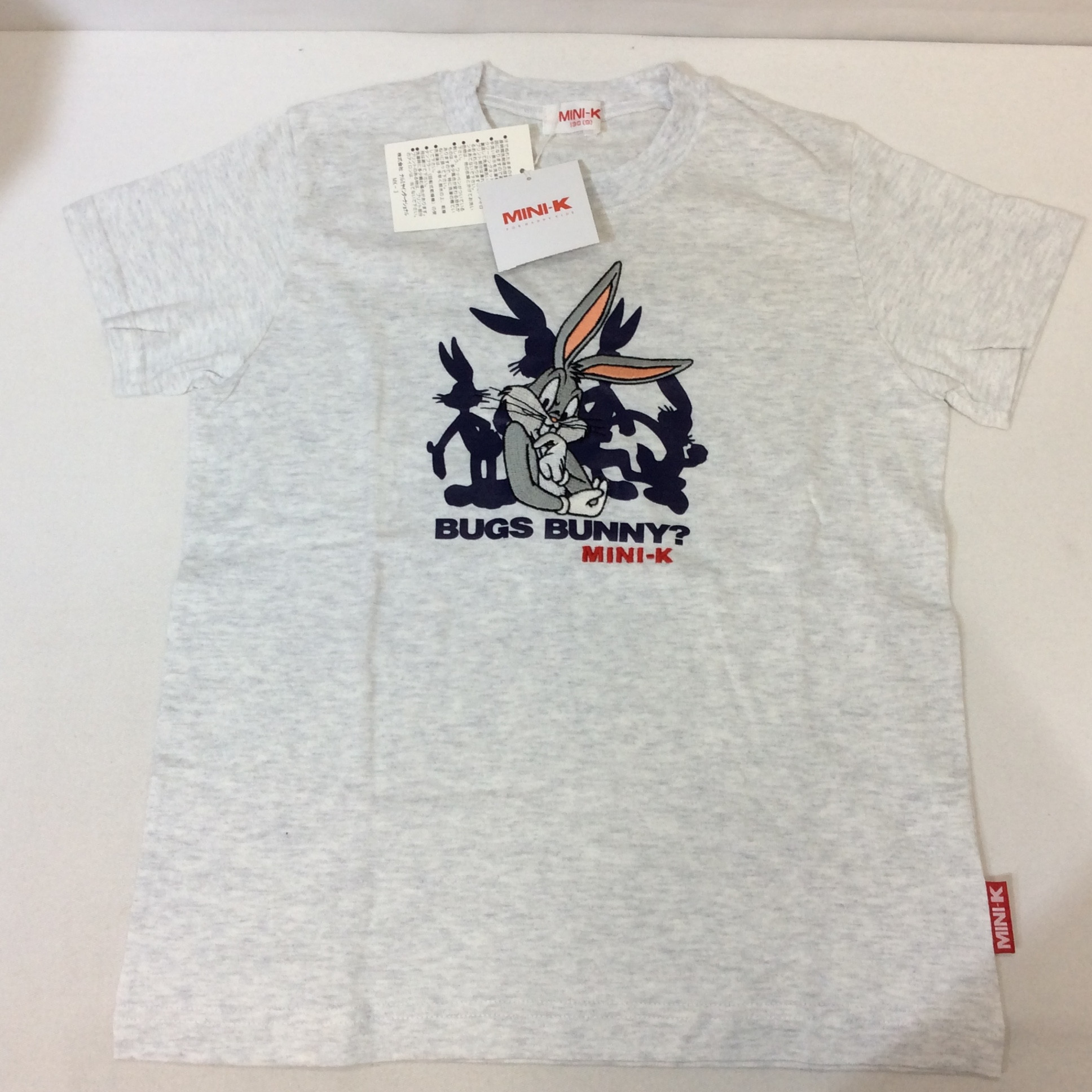 未使用☆MINI-K ミニケー バッグスバニー Tシャツ 130cm オートミール キッズ 男の子 ミニK