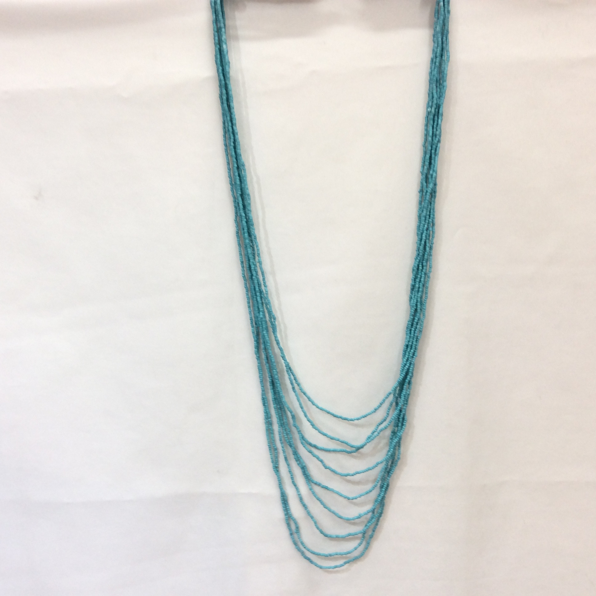 ターコイズビーズ 8連ネックレス