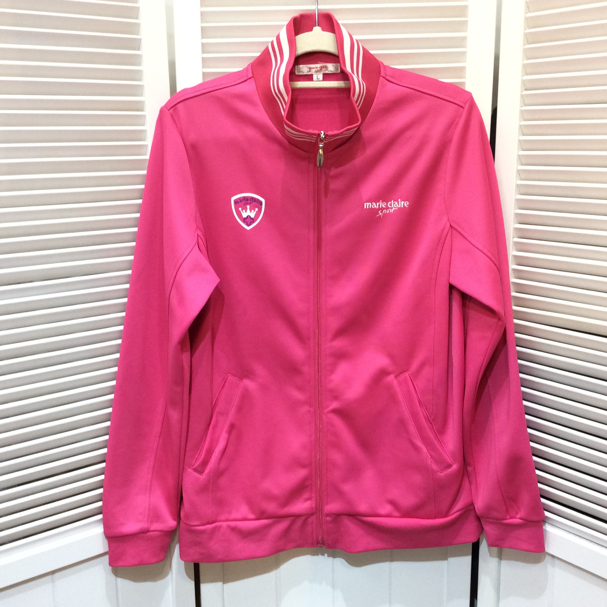 マリクレール レディース ジップアップ L ピンク