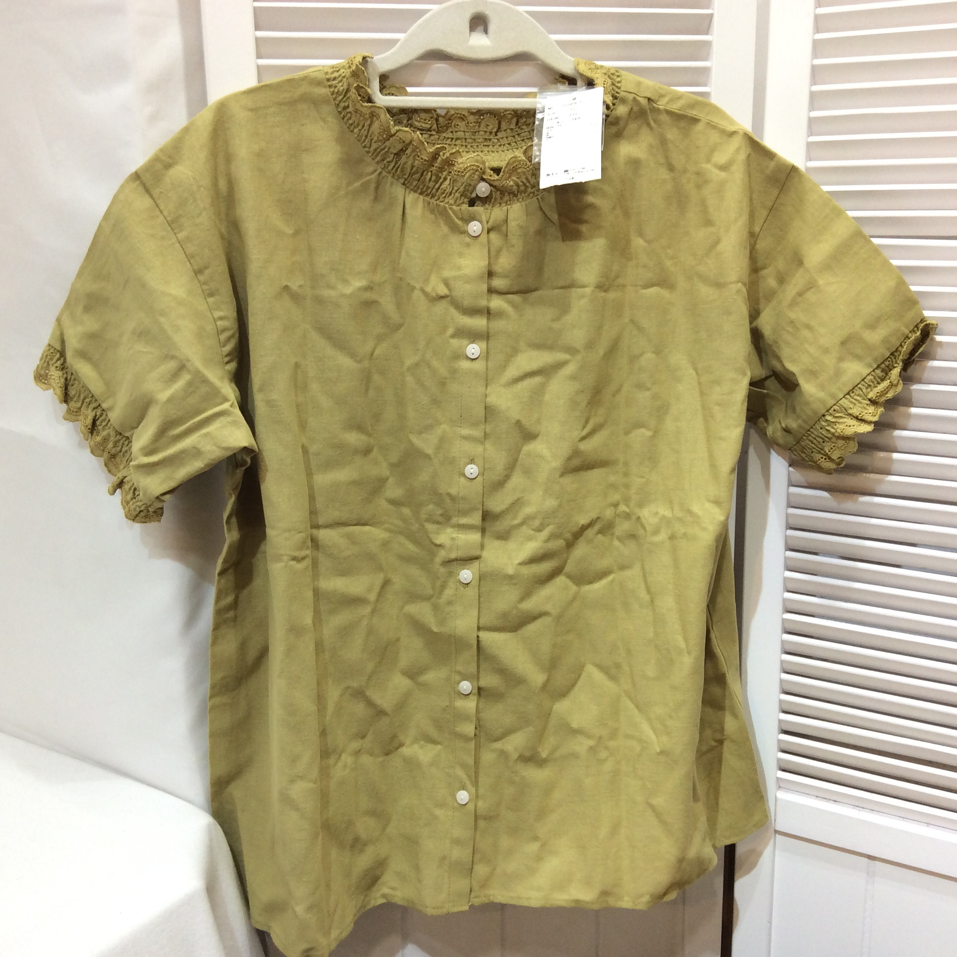 未使用 サマンサモスモス 前後2WAYブラウス フリーサイズ   マスタード