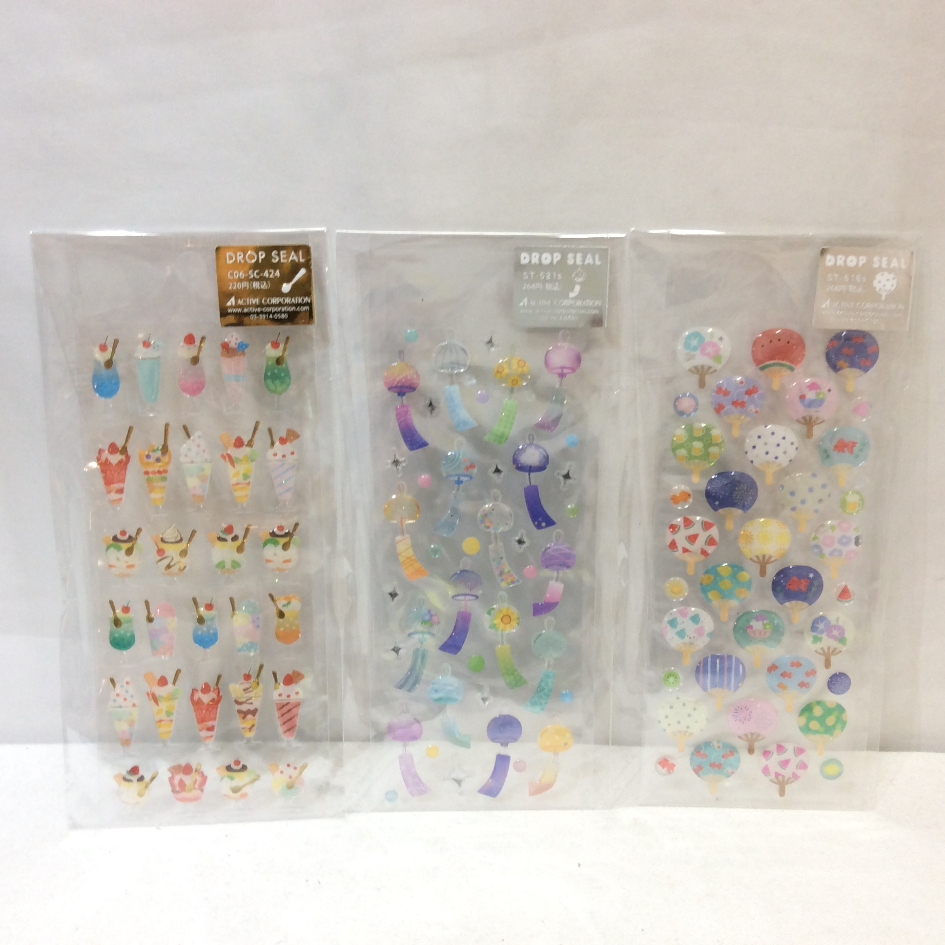 新品 ぷっくりクリアシール   各180円＋税