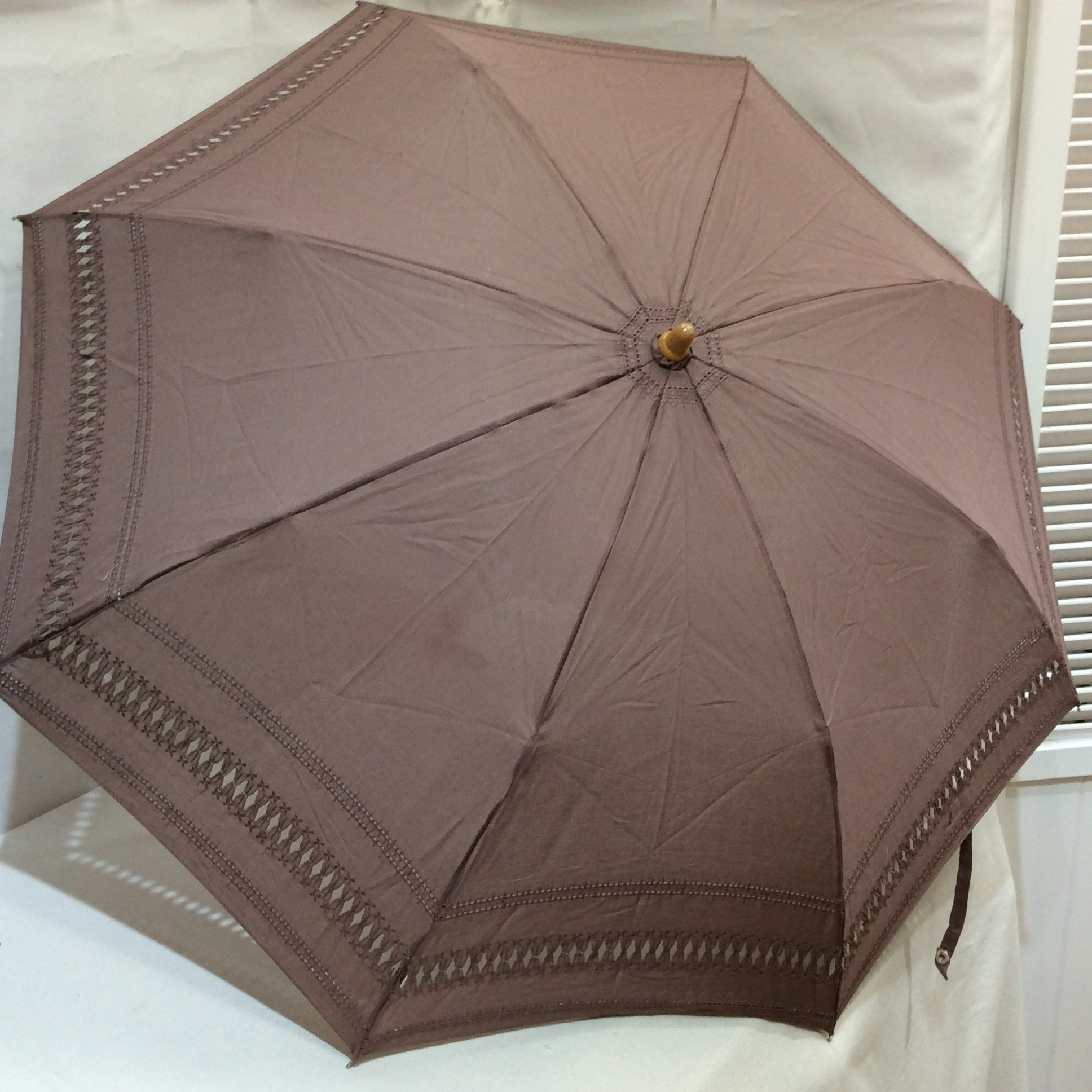 新品☆百貨店商材 折りたたみ日傘 ブラウンパープル系 日本製