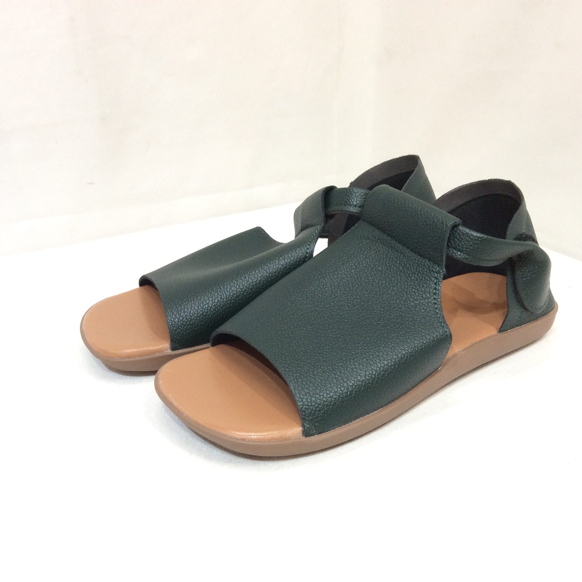 未使用 外反母趾 楽ちんサンダル 23.0cm ダークグリーン