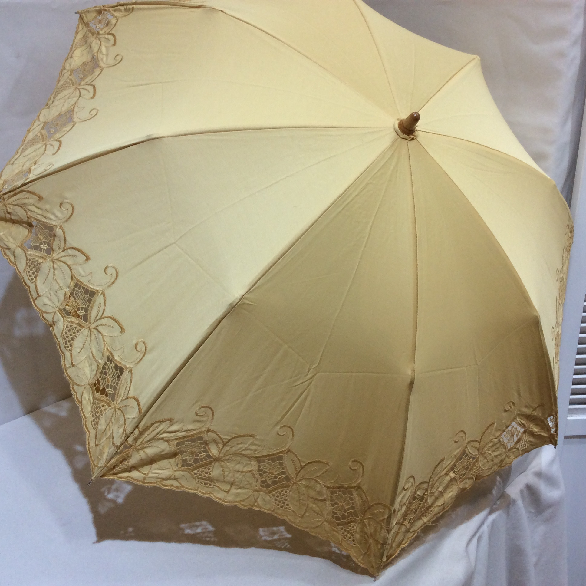 新品☆百貨店商材 折りたたみ日傘 イエロー系 日本製