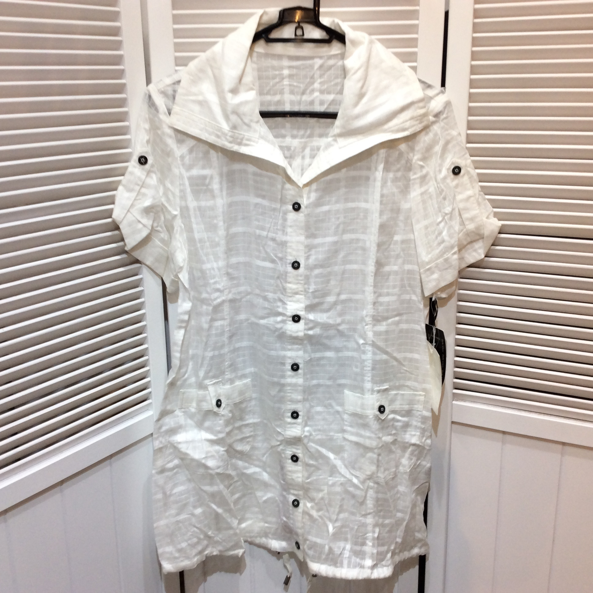 未使用☆ブラウスジャケット 13号 ホワイト