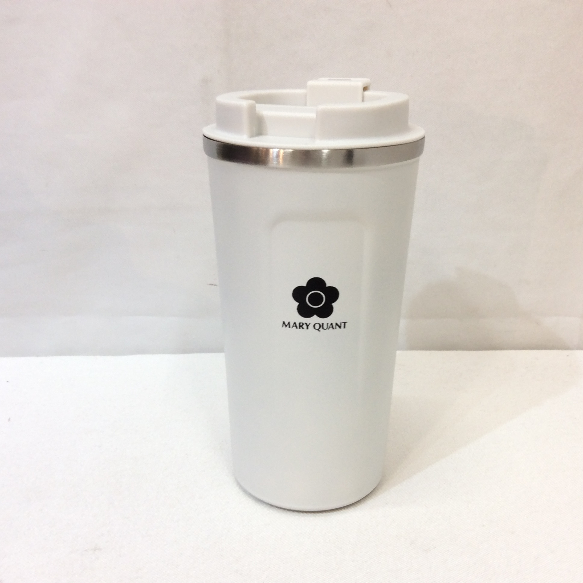 未使用 マリークワントステンレス タンブラー  ホワイト
