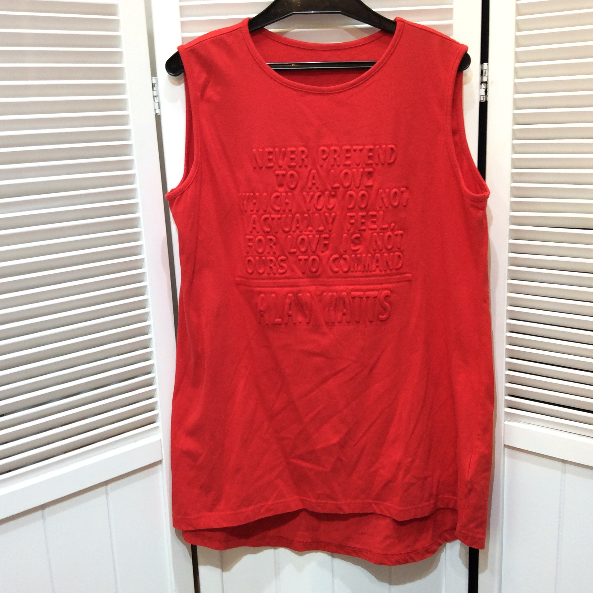 タンクトップ サイズ38  レッド／ロゴデザイン