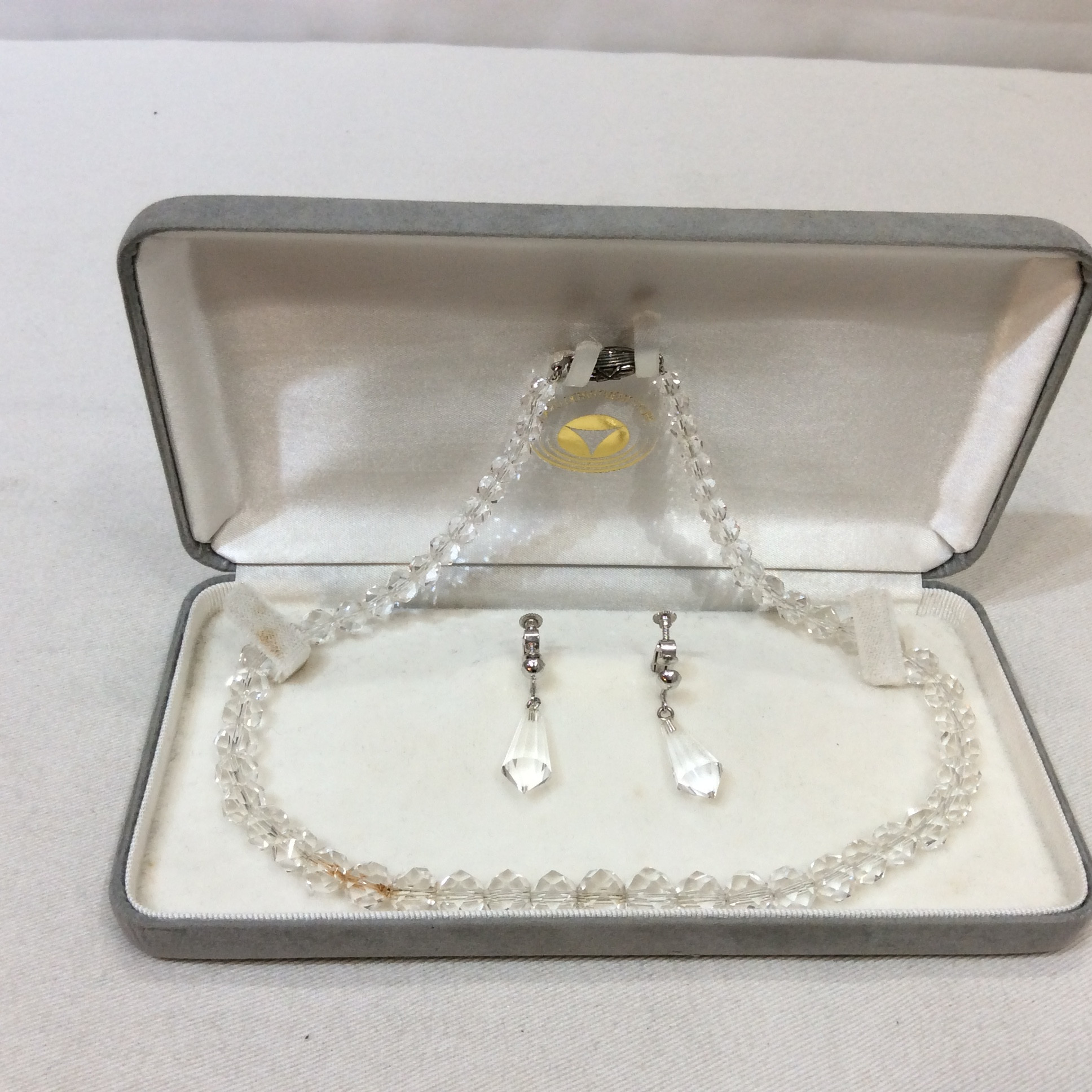 水晶 ネックレス＆イヤリング セット