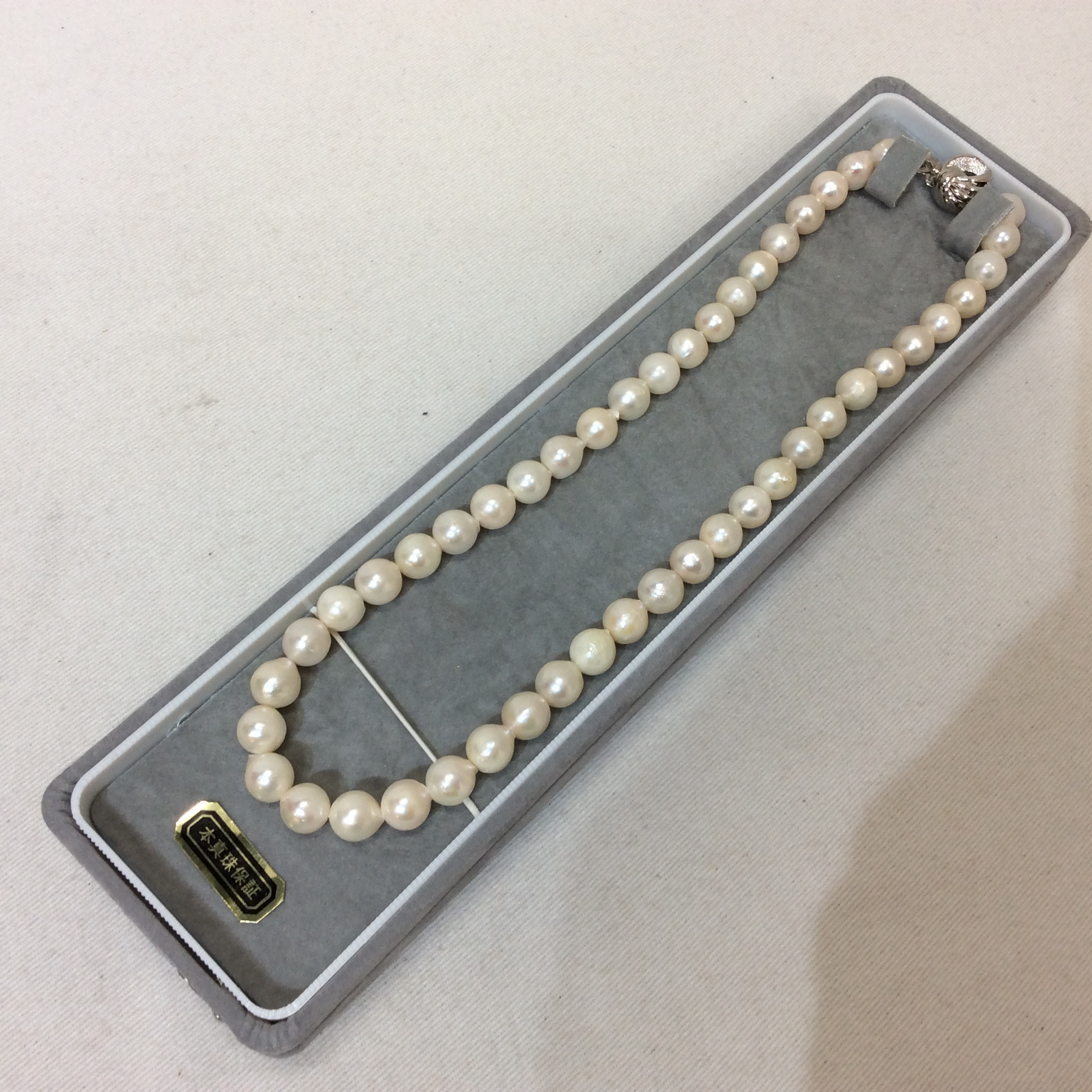 パールネックレス 本真珠 ケース付き