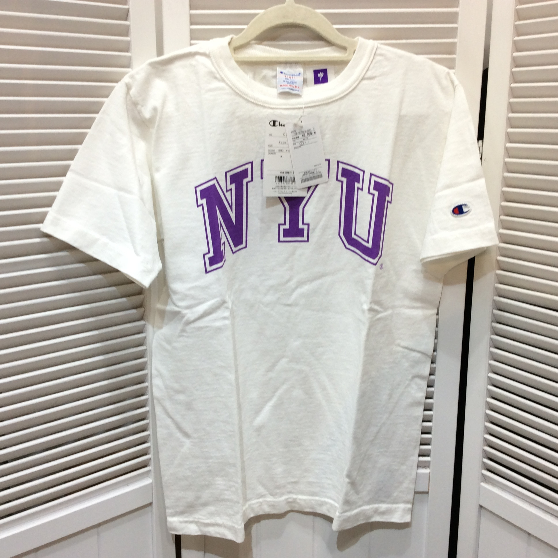 未使用☆Champion チャンピオン メンズTシャツ S ホワイト シップス