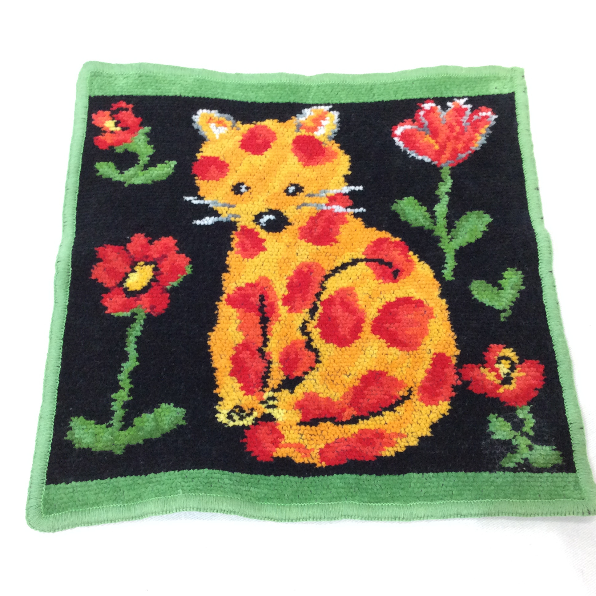 未使用☆FEILER フェイラー タオルハンカチ ブラック×動物柄