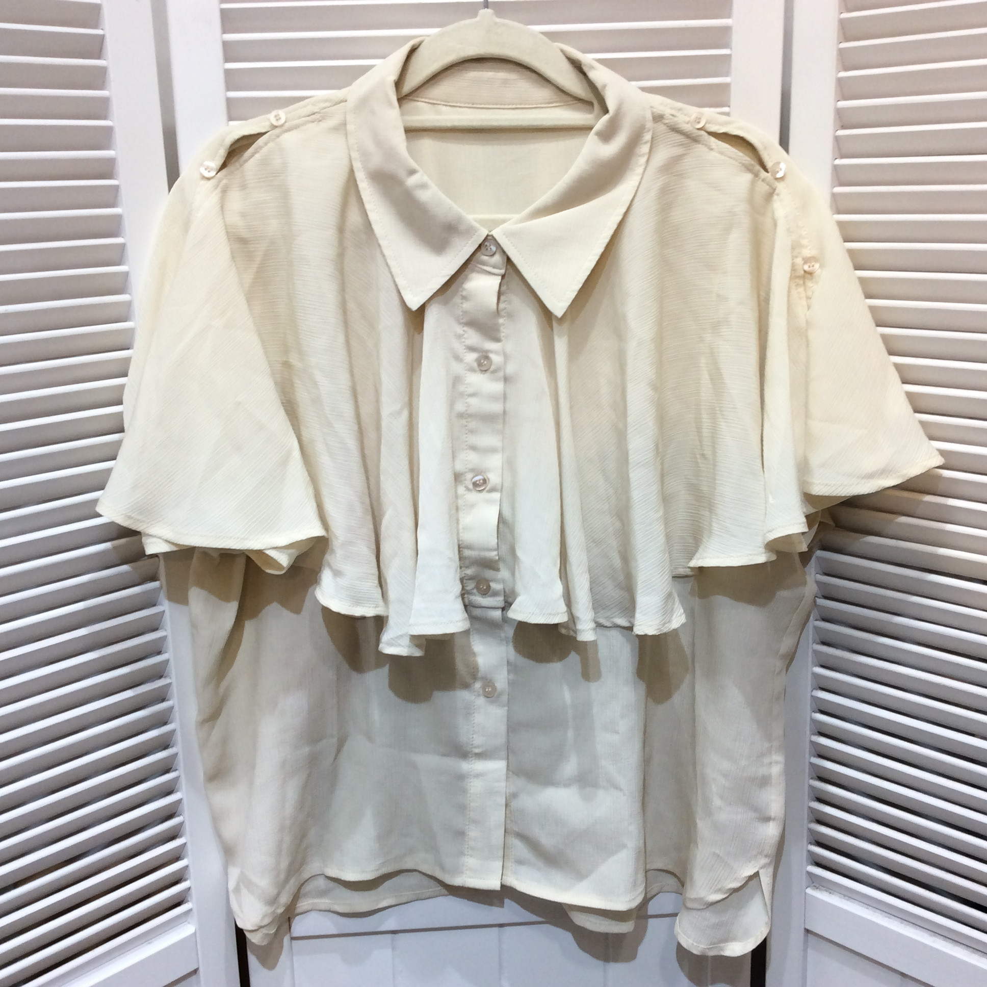 マジェスティックレゴン 半袖シャツ M アイボリー系