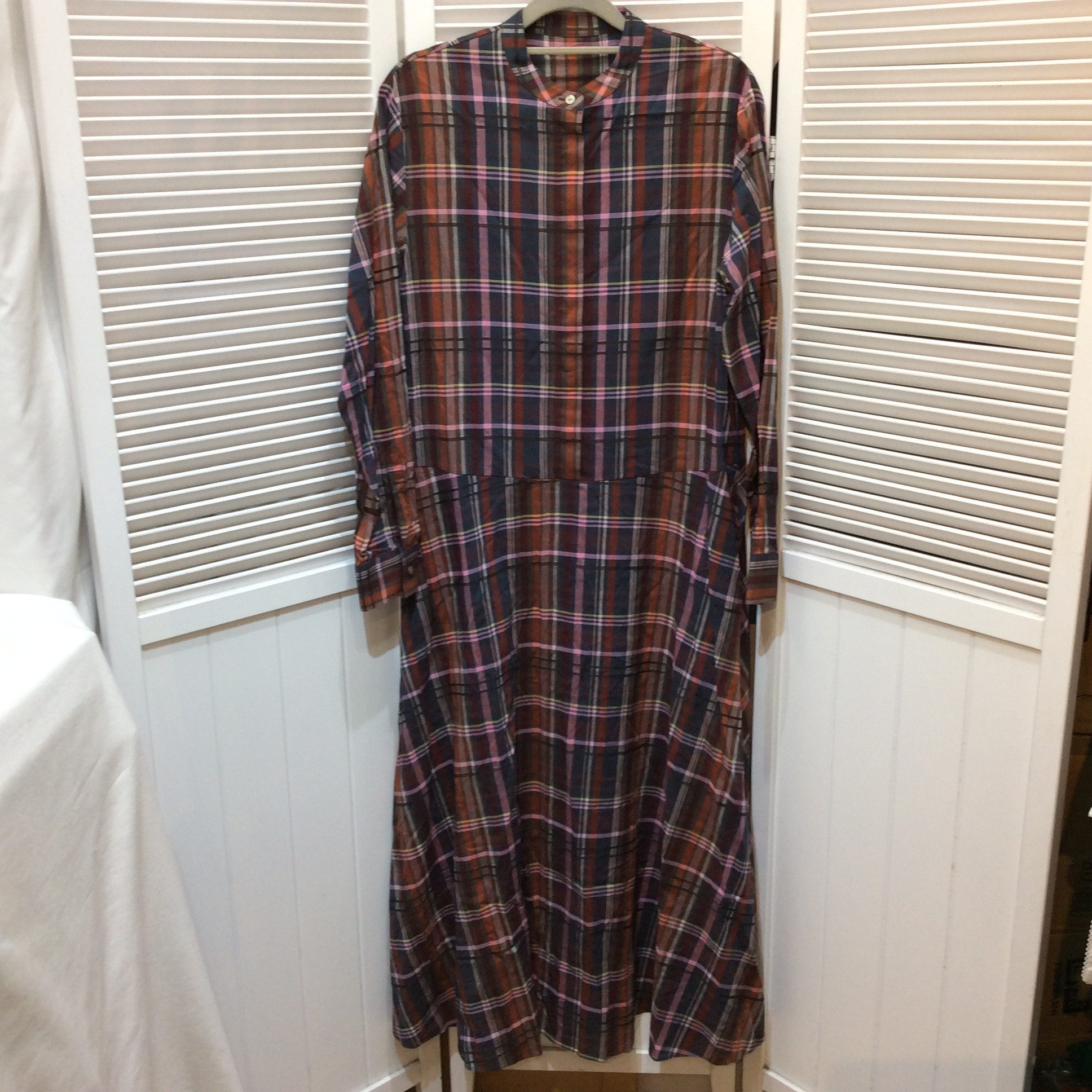 未使用☆Demi-Luxe BEAMS デミルクスビームス チェックフレアーシャツワンピース 38