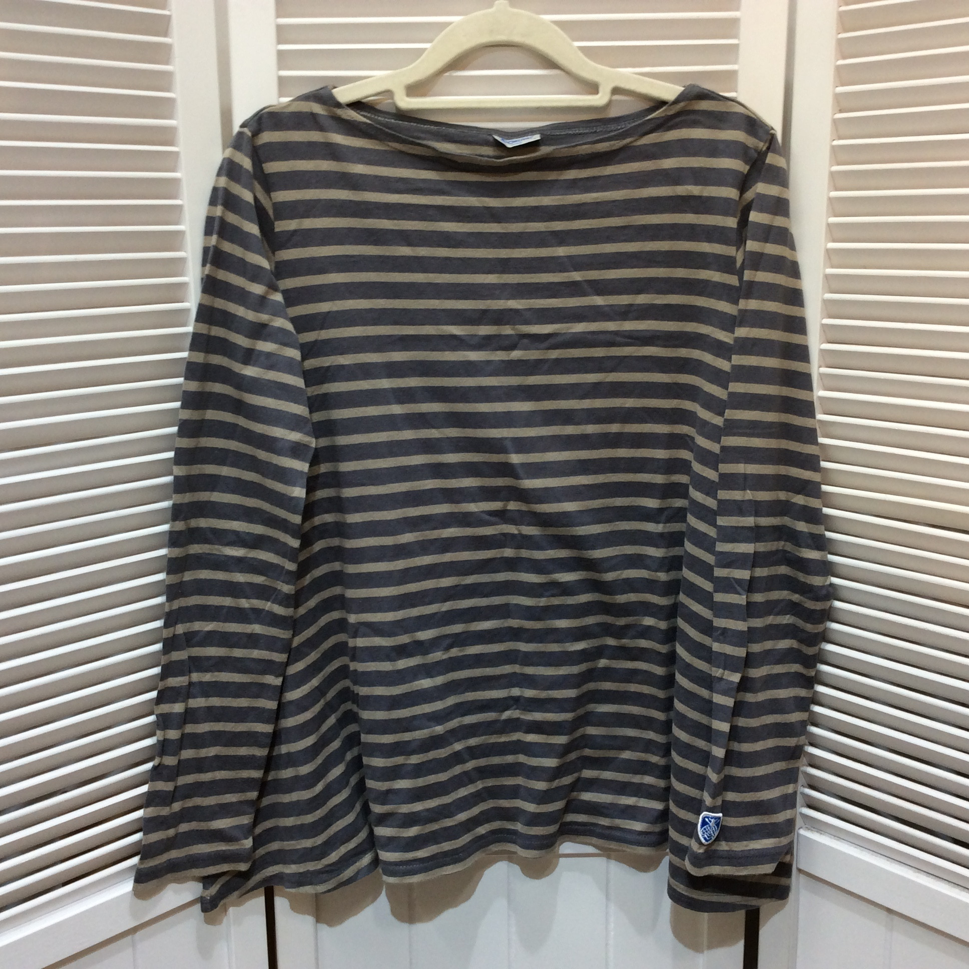 ORCIVAL オーシバル 長袖カットソー F グレー系ボーダー柄 フランス