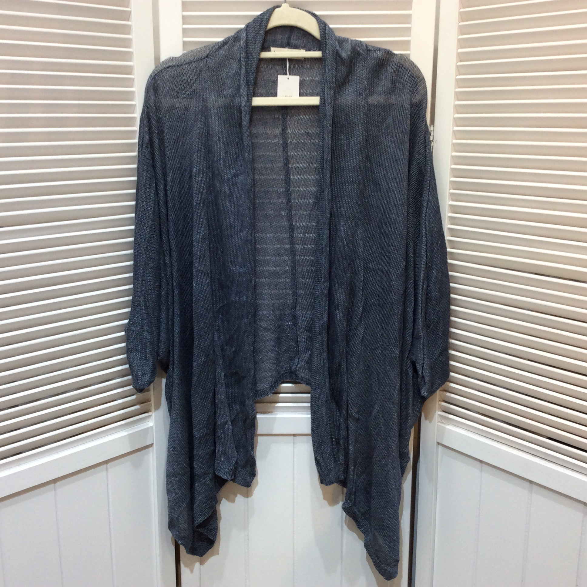 ジャーナルスタンダード 麻デザインカーディガン ブルー系