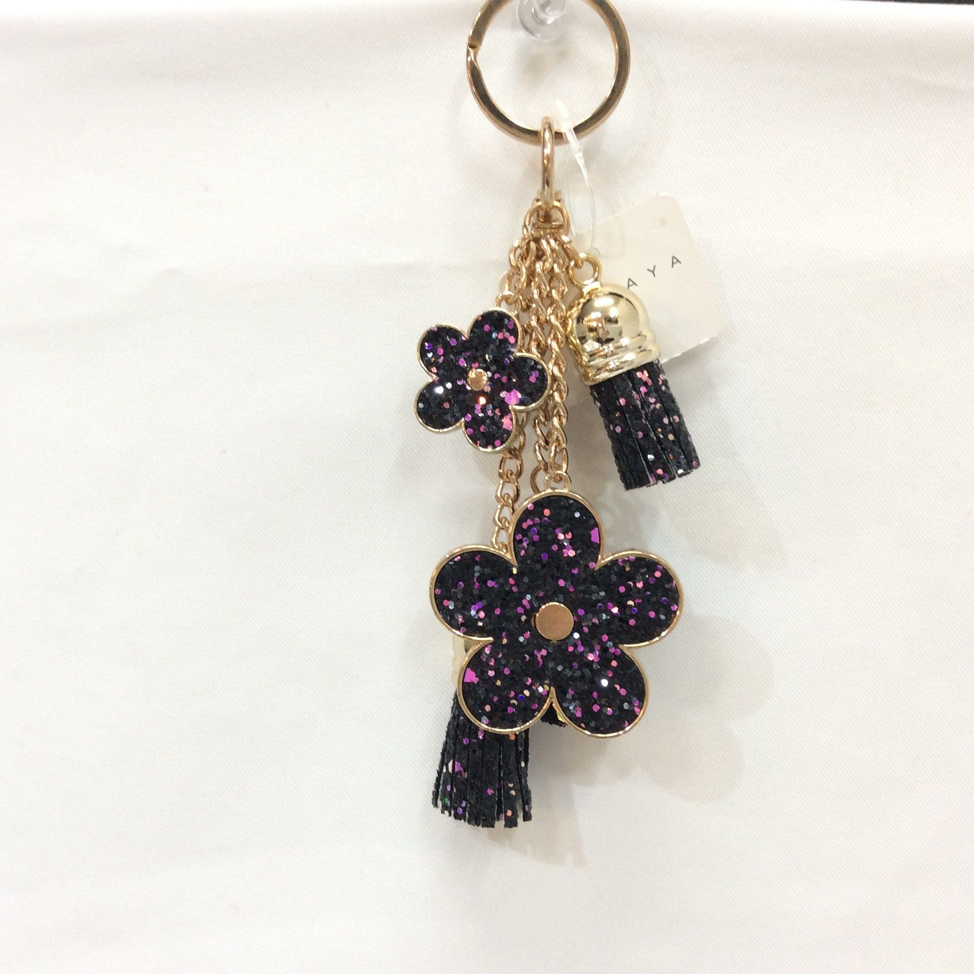 未使用 キーチャーム ブラックラメ