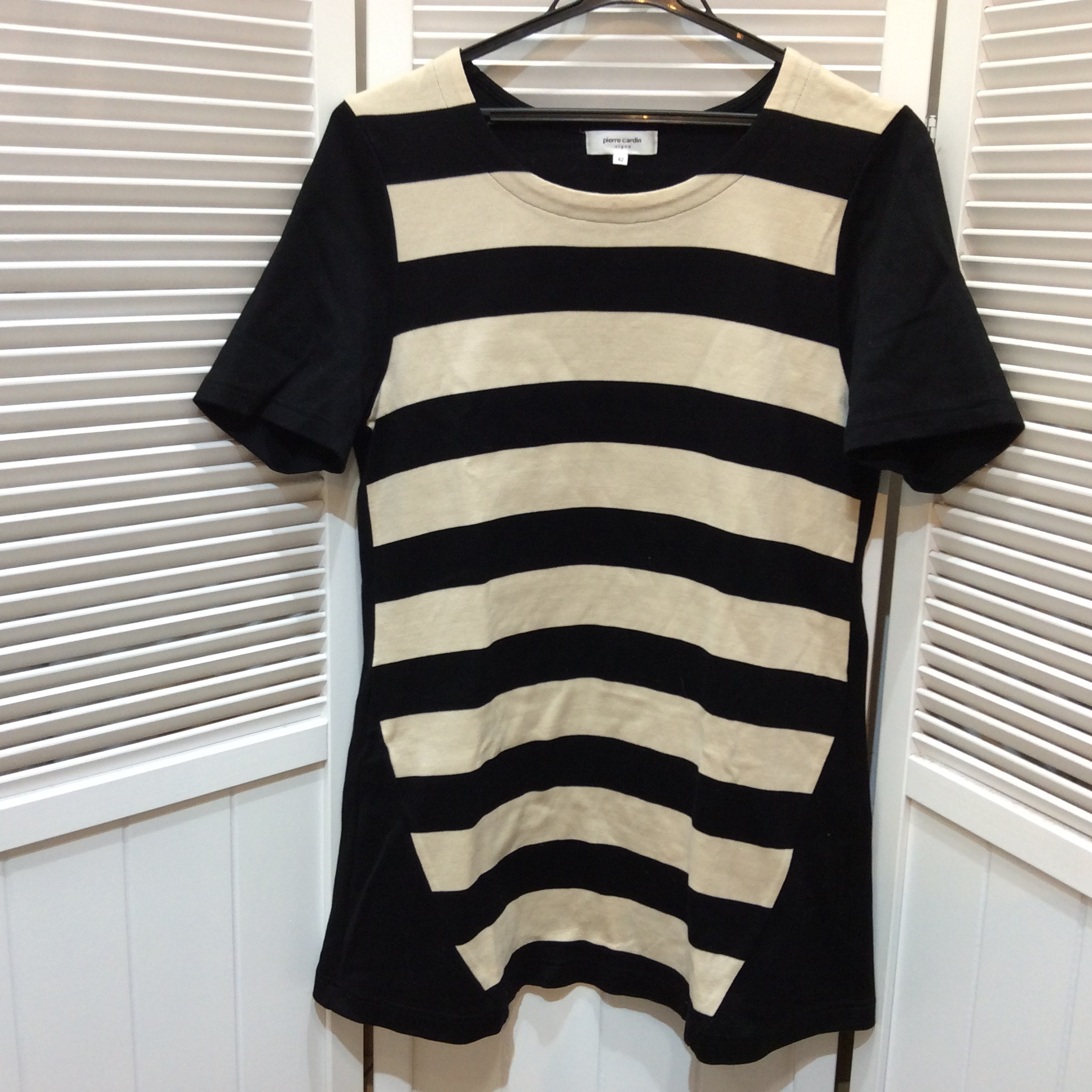 ピエールカルダン チュニック  サイズ42 細身  ボーダー  美品