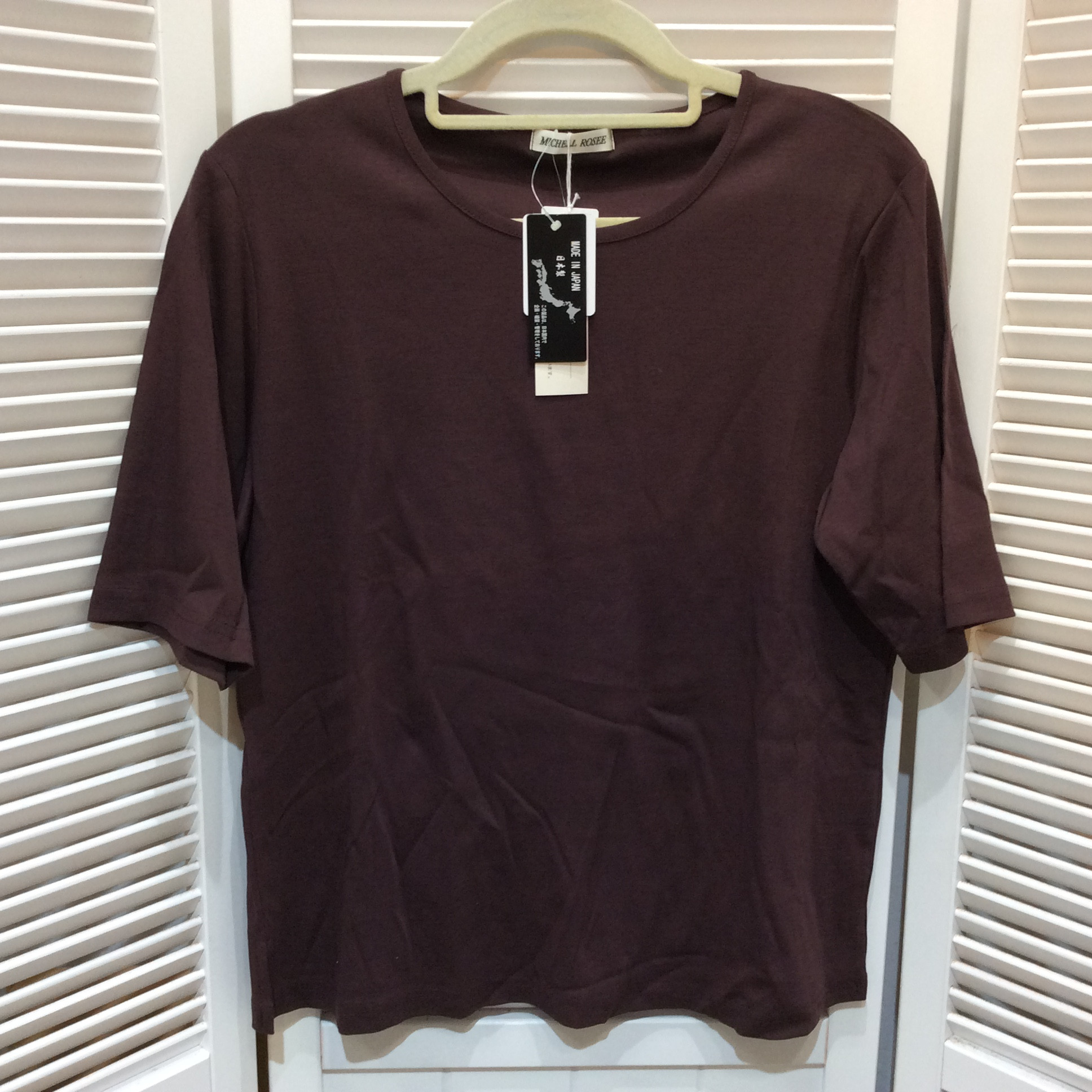 未使用☆マーベラスシル 強撚系使用 カットソー M パープル系