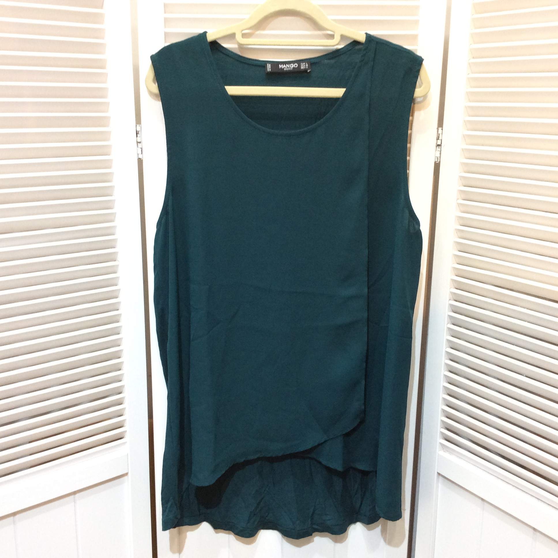 MANGO マンゴー ノースリーブプルオーバー EUR L USA M グリーン