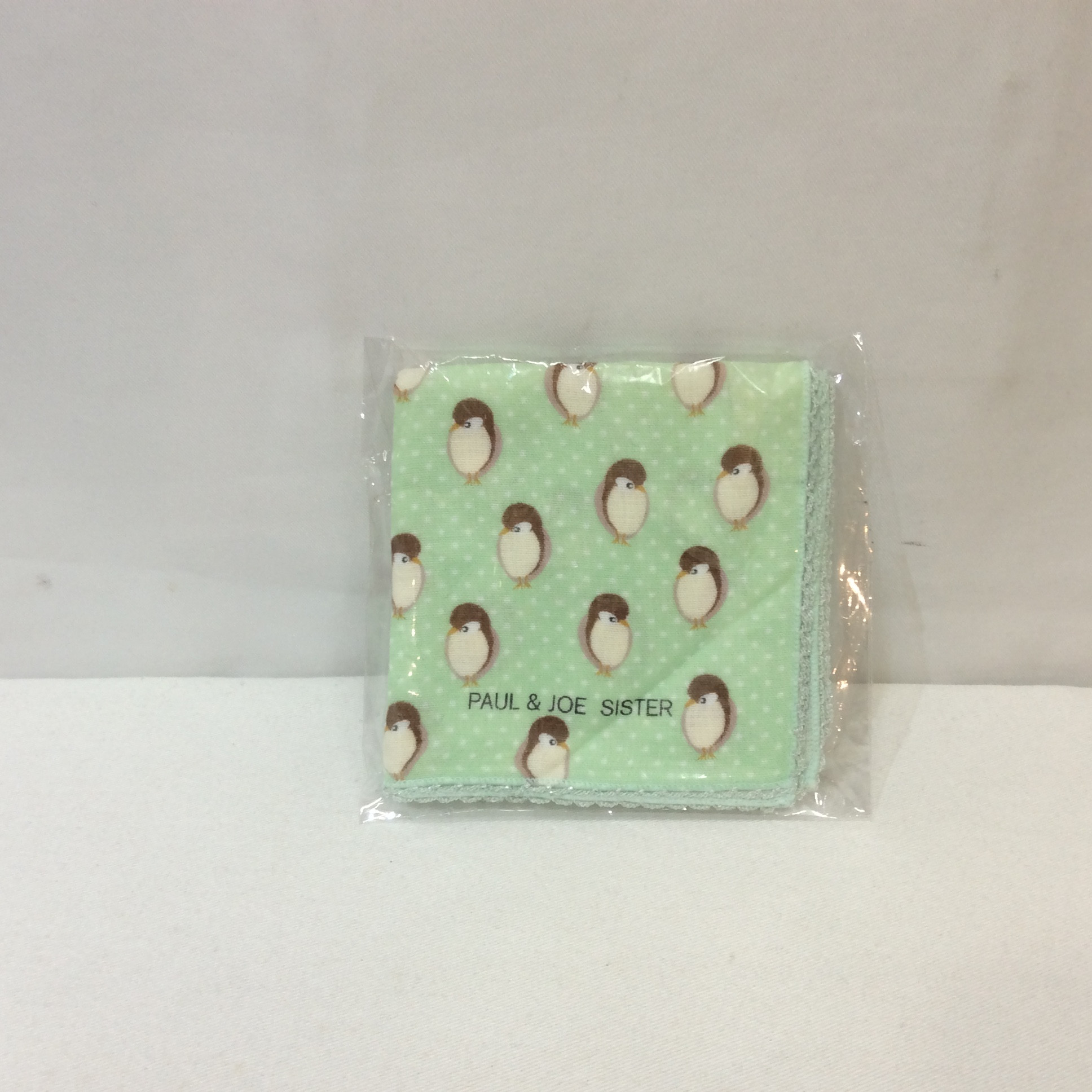 新品 ポール&ジョー ミニガーゼハンカチ  グリーン