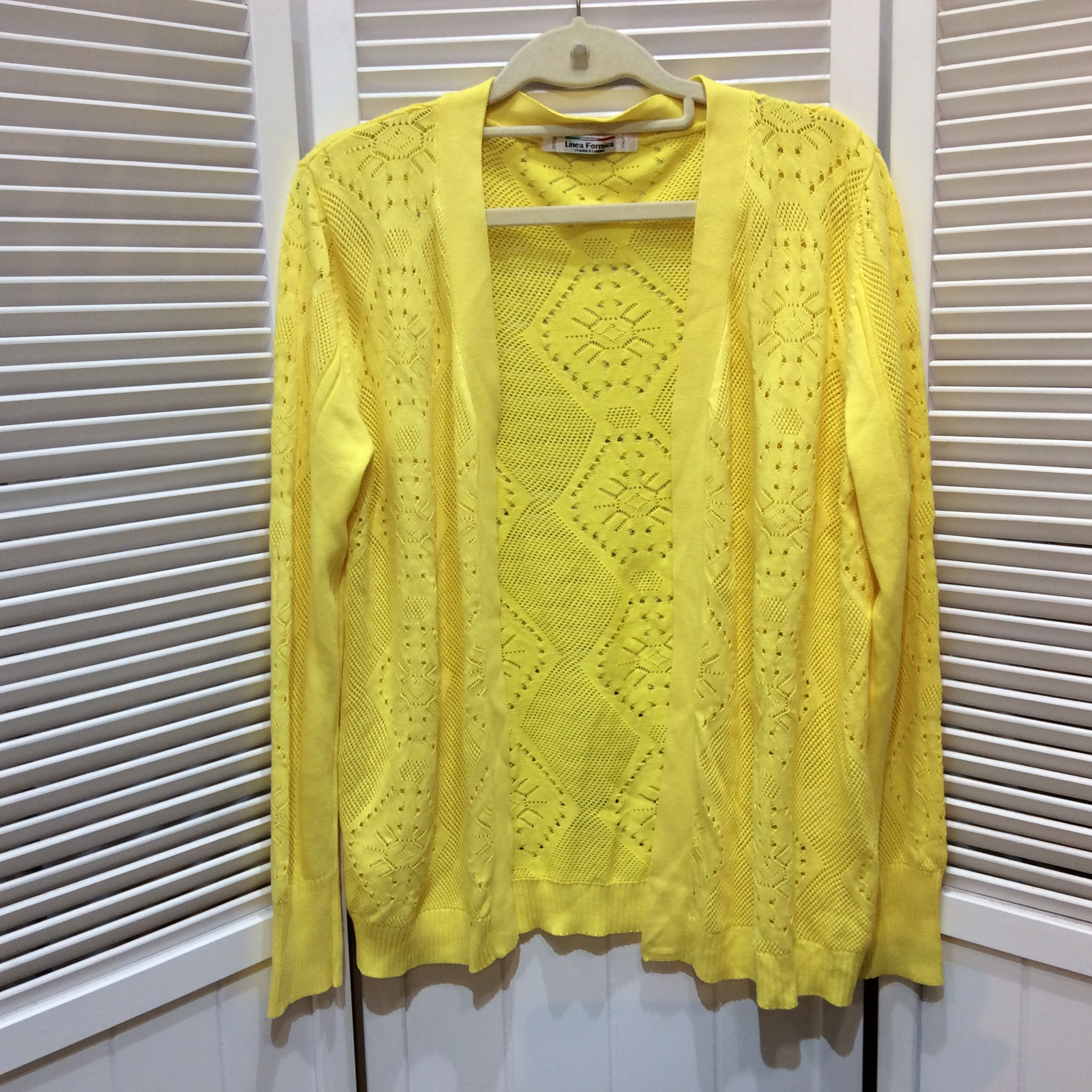 カーディガン フリーサイズ   イエロー