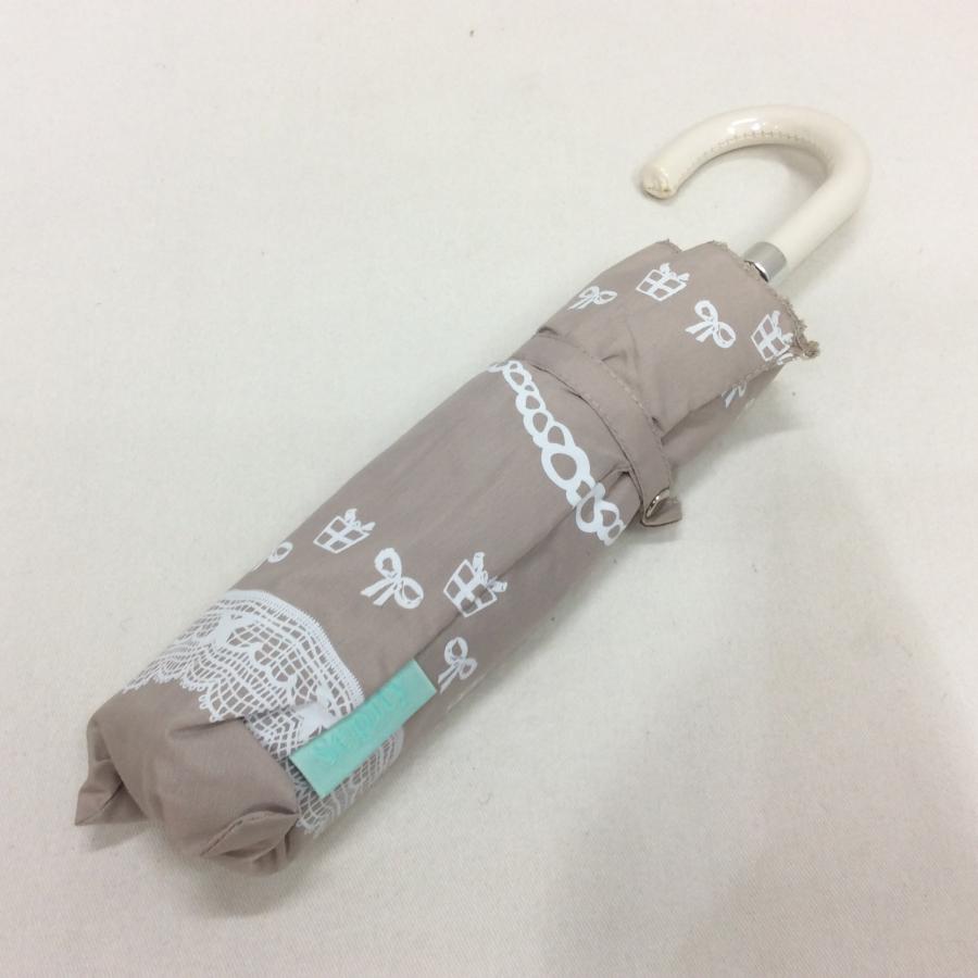 20%off❗️新品☆折りたたみ日傘 百貨店商材 グレーベージュ系柄 柄付き