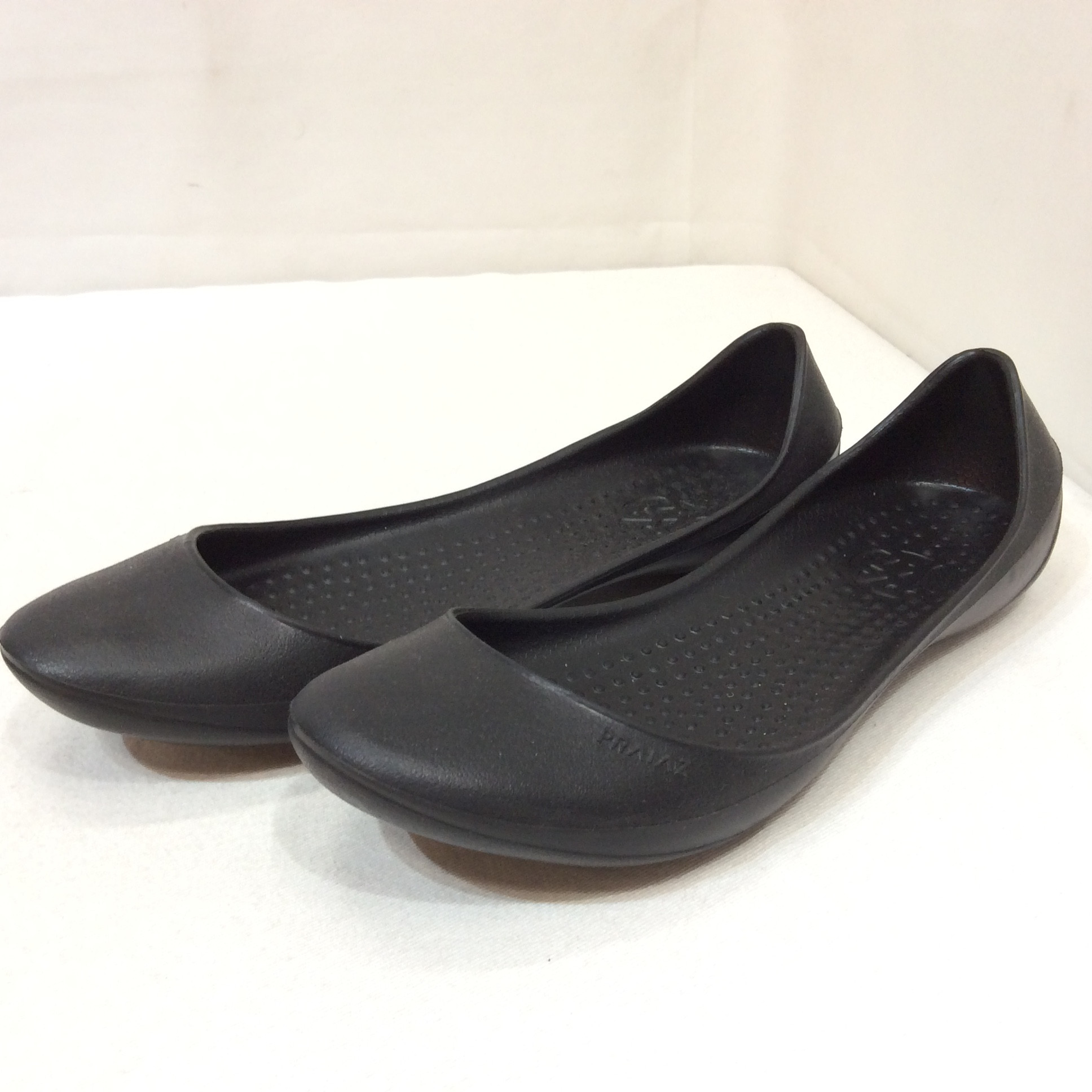 未使用 PRAIAZ フラット ラバーシューズ 23.5〜24.0 ブラック