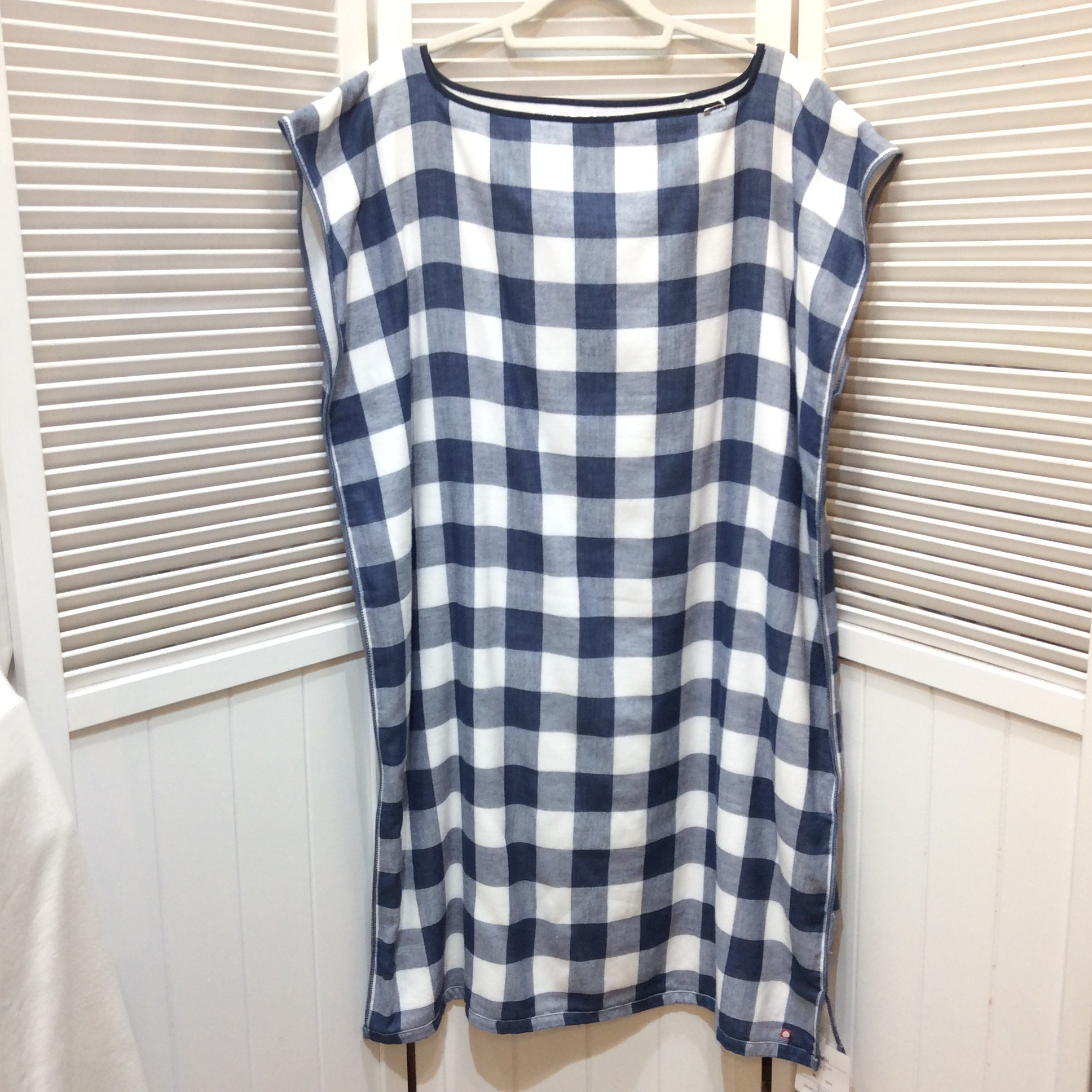 値下げ❗️新品 今治タオルワンピース バスローブ  サイズM〜3L  チェック柄