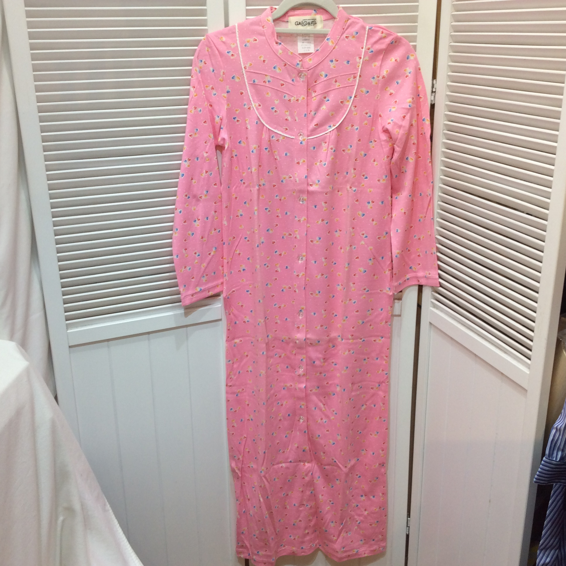 未使用☆ネグリジェ M ピンク柄 日本製