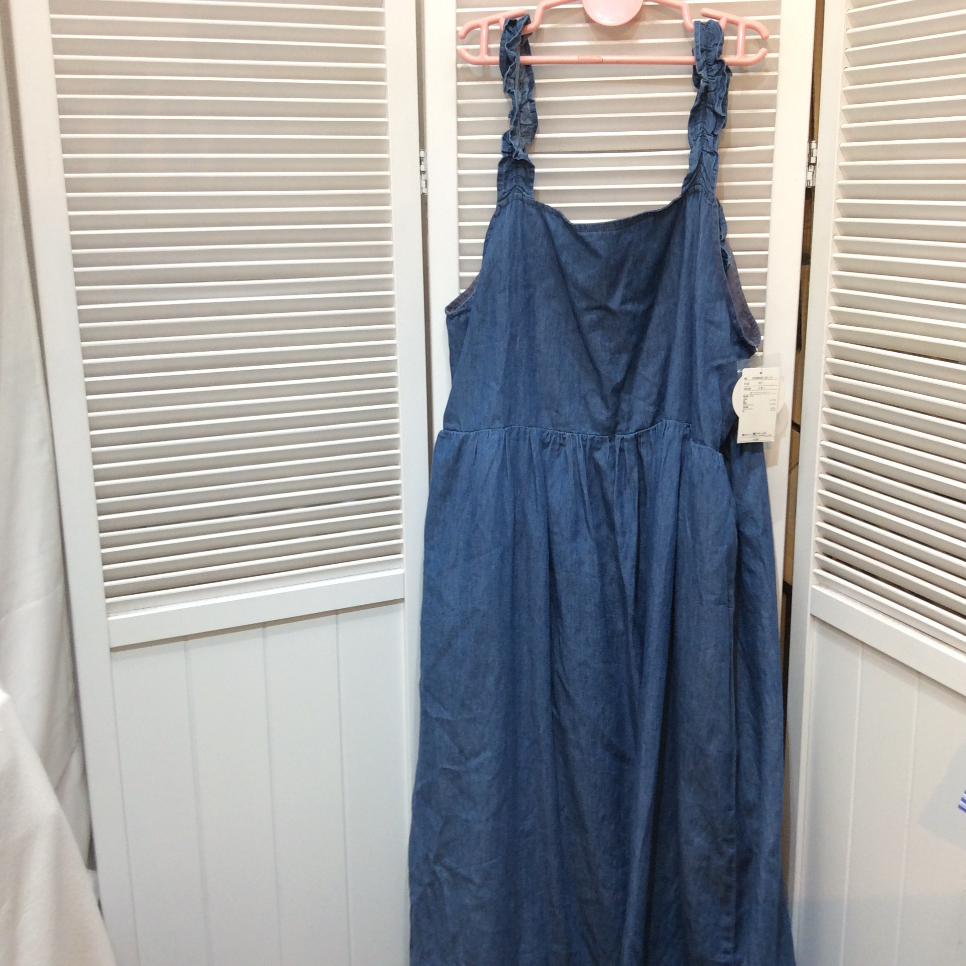 未使用 サマンサモスモス 2WAYキャミワンピース フリーサイズ   デニム