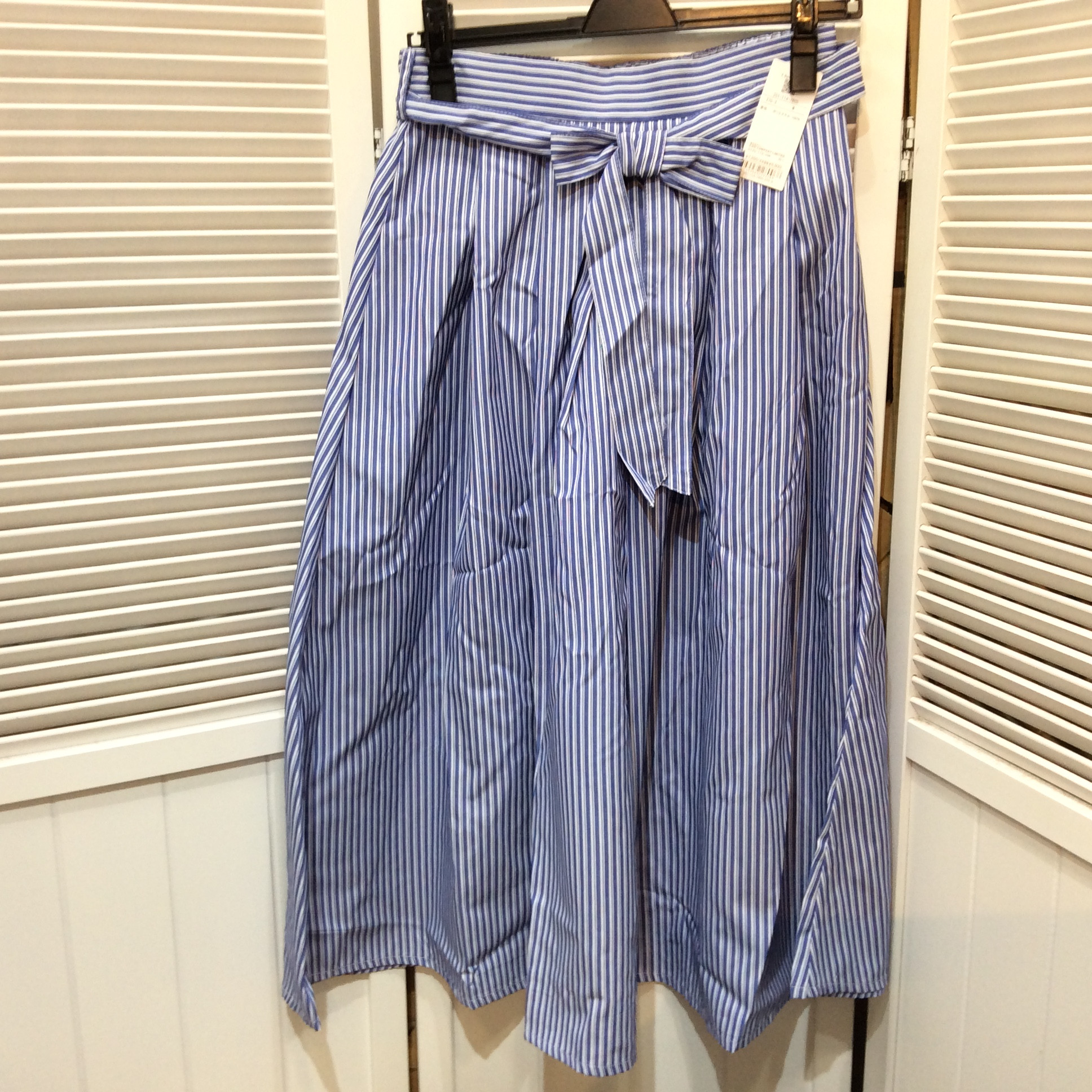 未使用 Poudoudou   スカート  Mサイズ ブルーストライプ