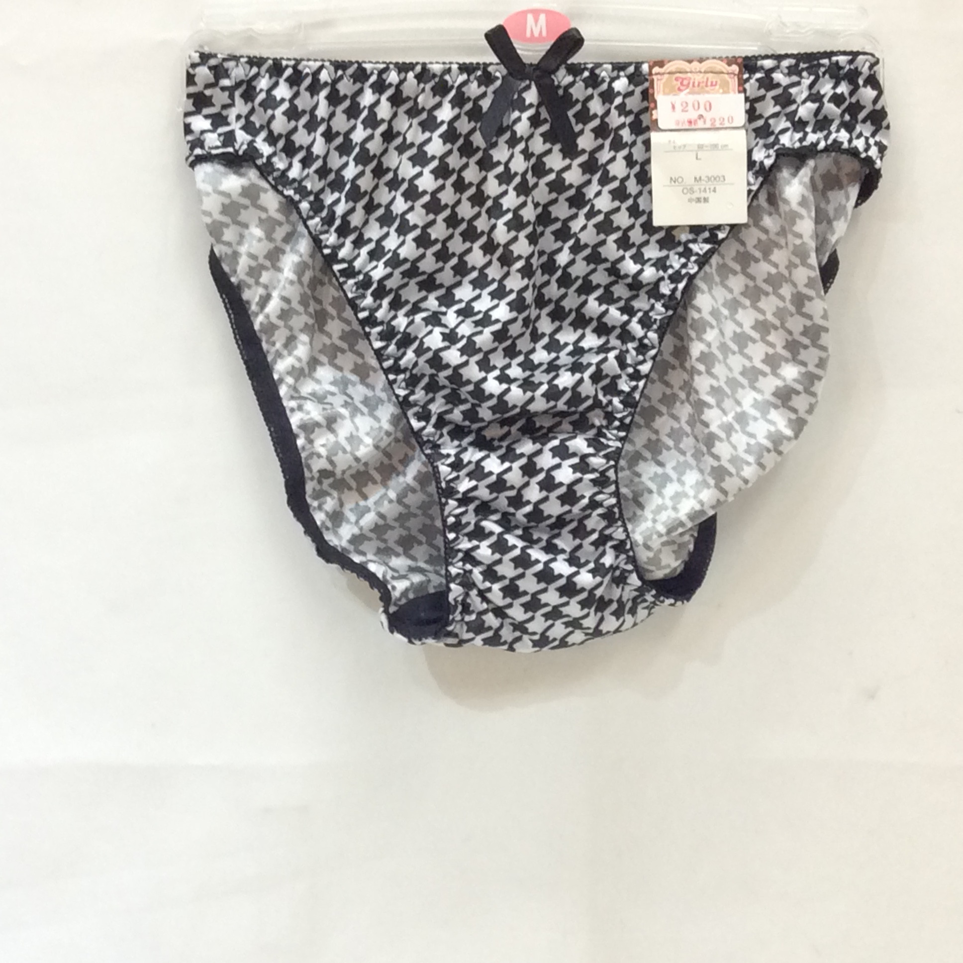 未使用 婦人ショーツ  Lサイズ  千鳥格子柄