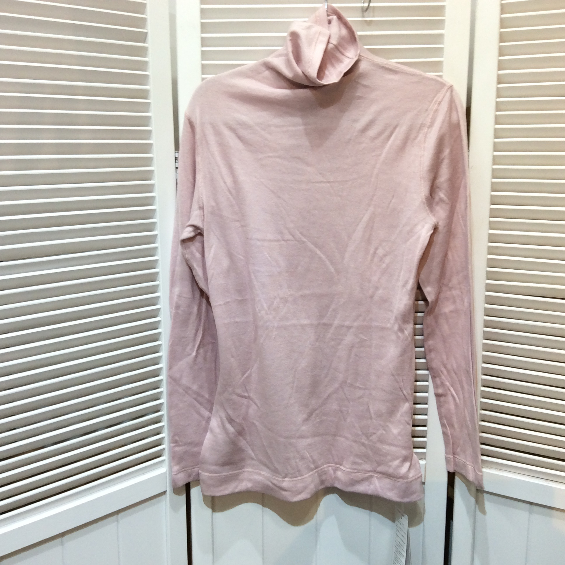 未使用 ボトルネック長袖Tシャツ Mサイズ オパールピンク  日本製