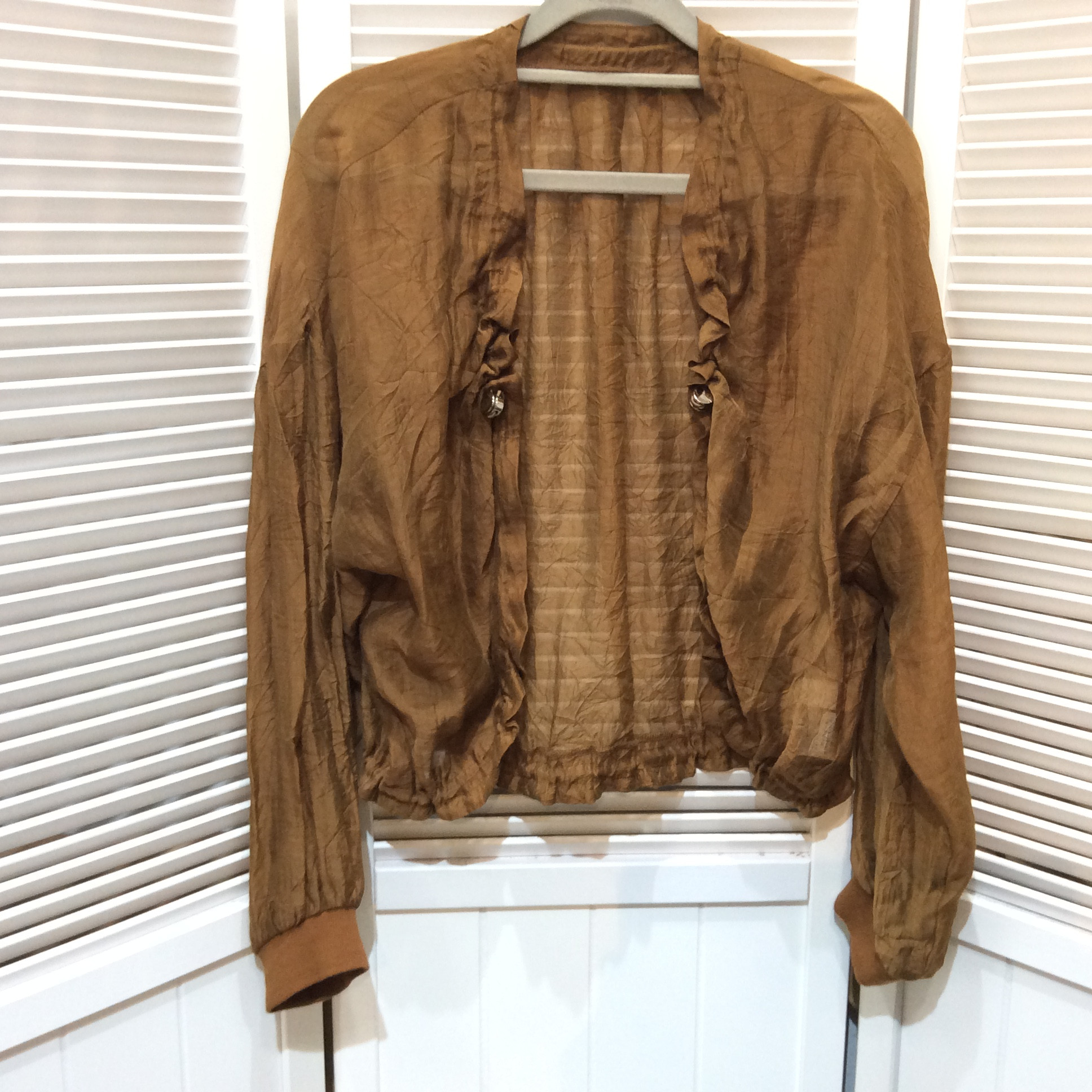 シアーボレロカーディガン サイズ38  茶