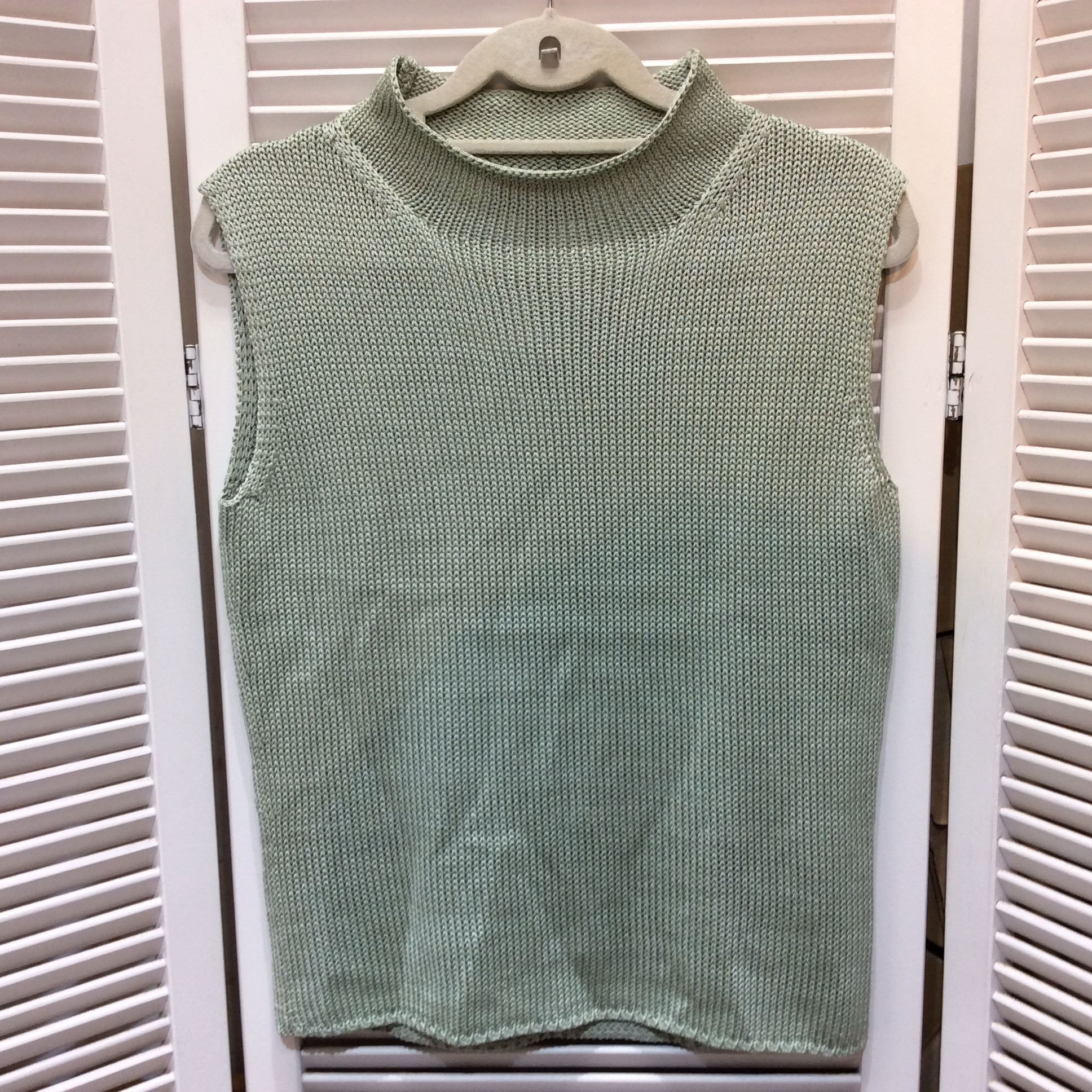 EPOCA エポカ シルク ノースリーブニット 40 ライトグリーン 三陽商会