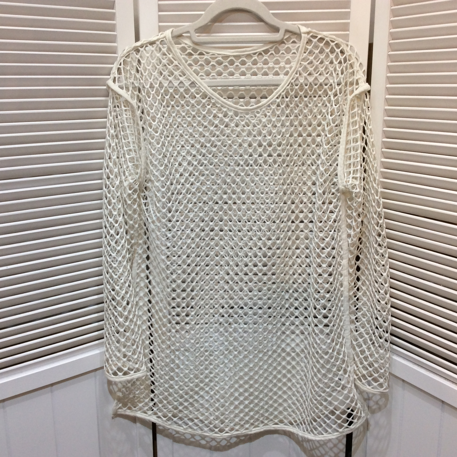 WEGO 網カットソー F ホワイト