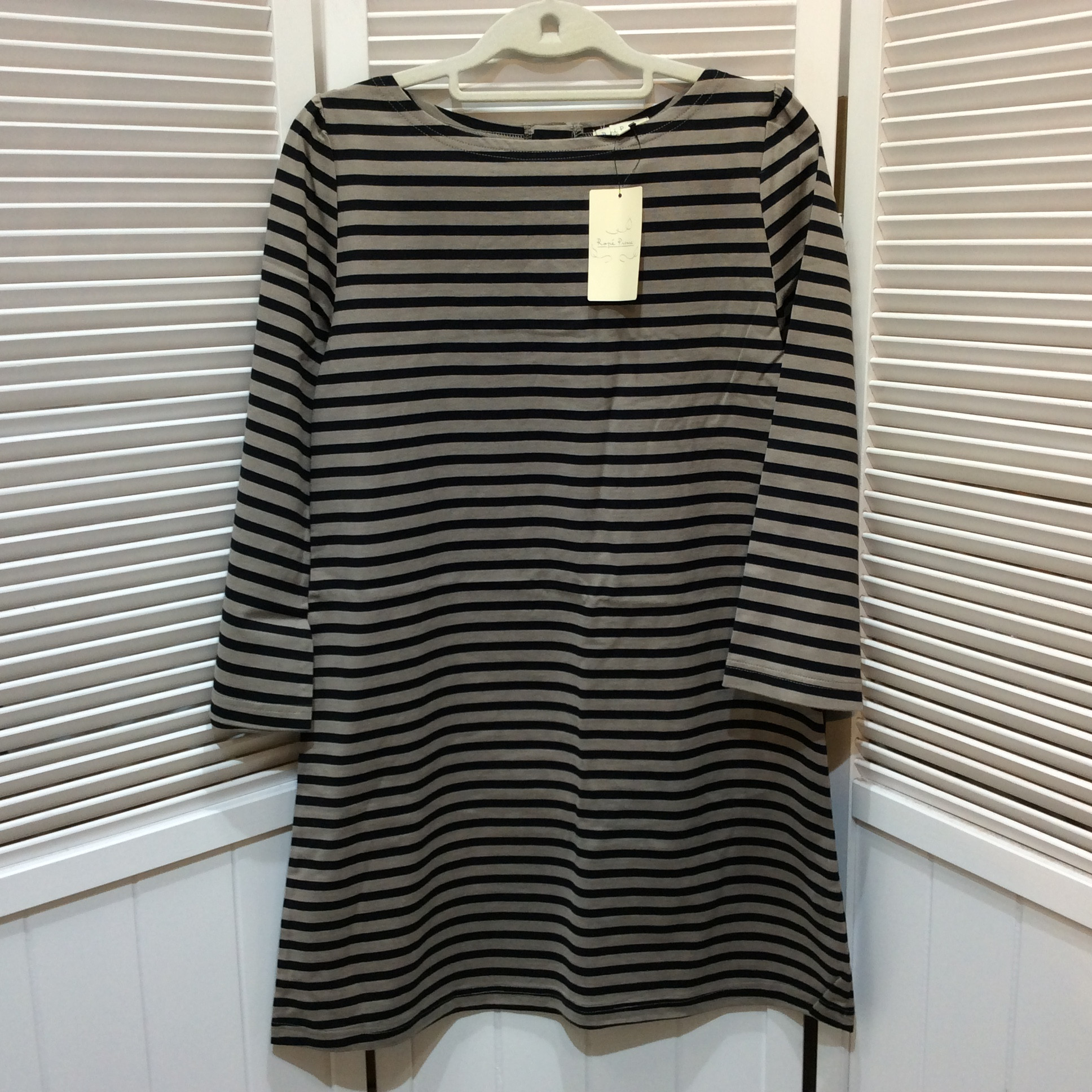 未使用☆ROPE' PICNIC ロペピクニック チュニック 40 ベージュ系 ボーダー柄