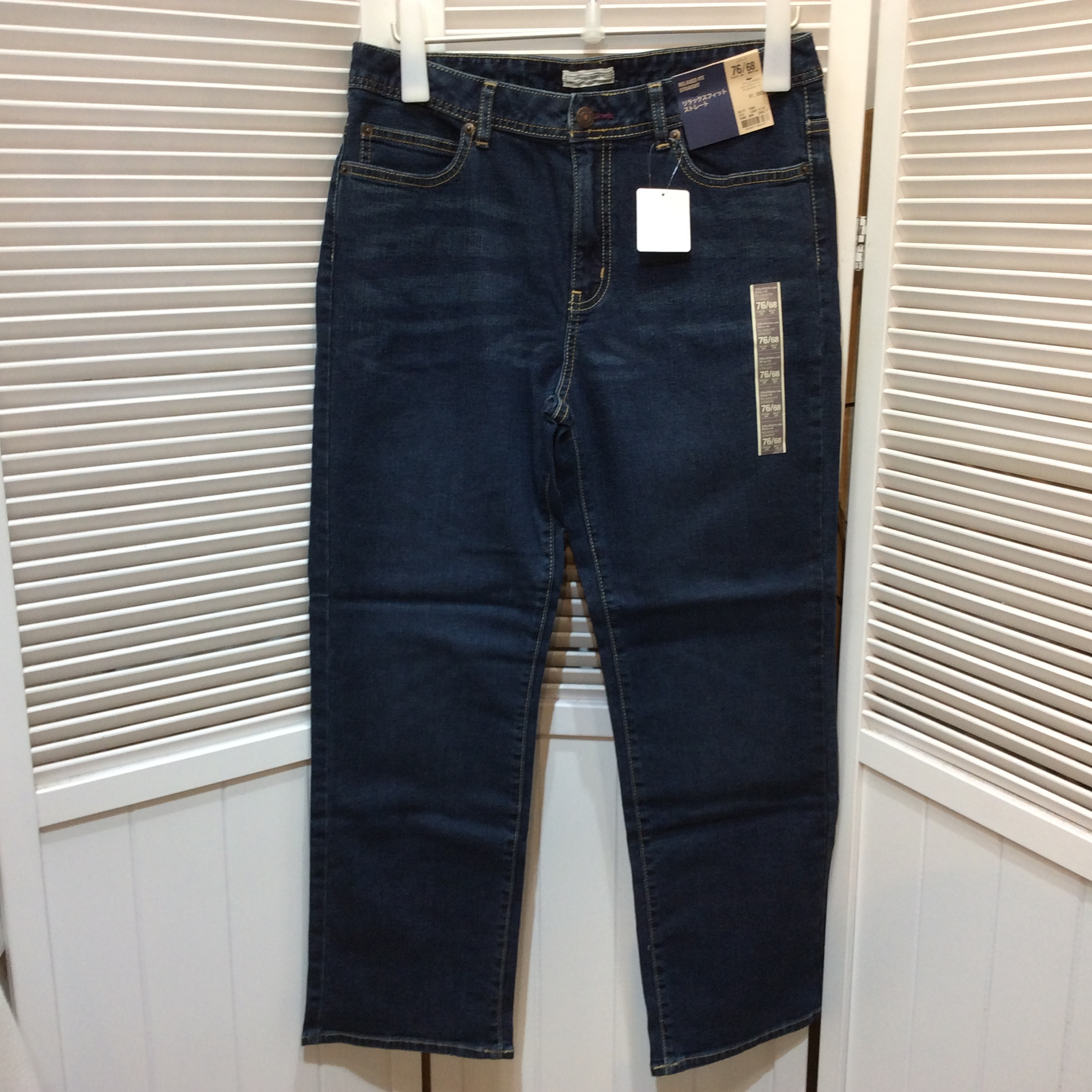 未使用☆トップバリュー レディース リラックスフィット デニムストレート W76