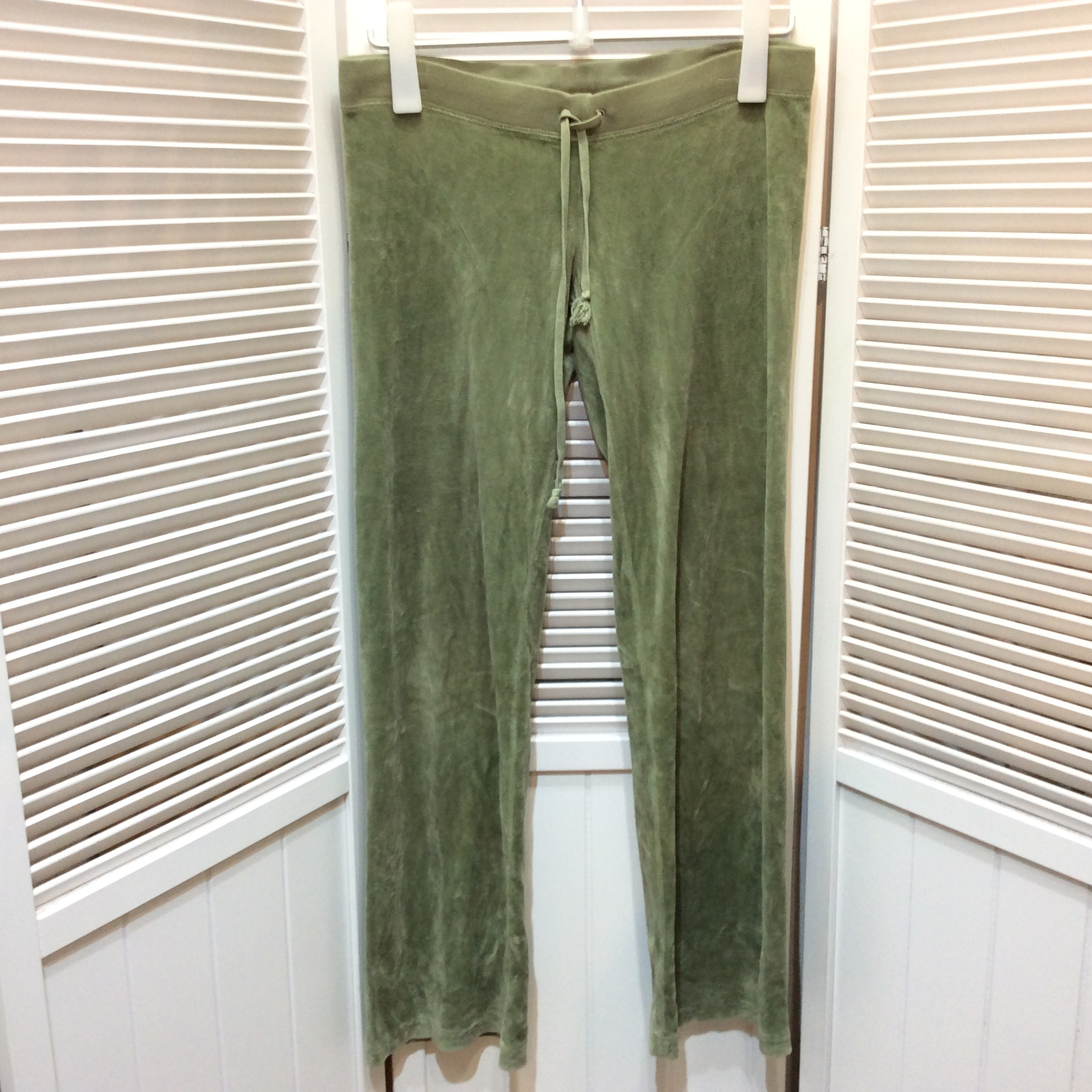 ジューシークチュール ベロアパンツ P グリーン系