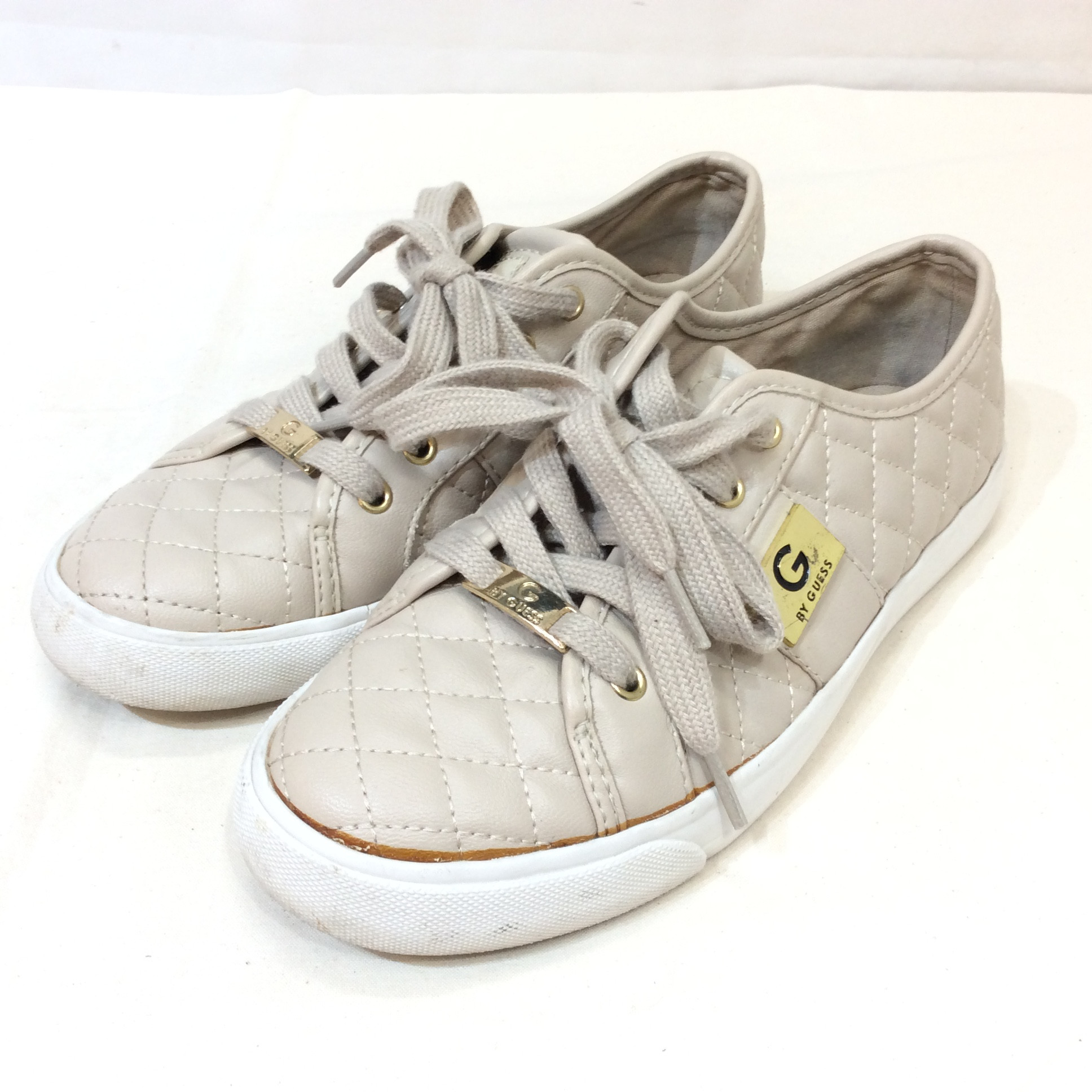 G BY GUESS ジーバイゲス レザースニーカー M 6ハーフ ベージュ系