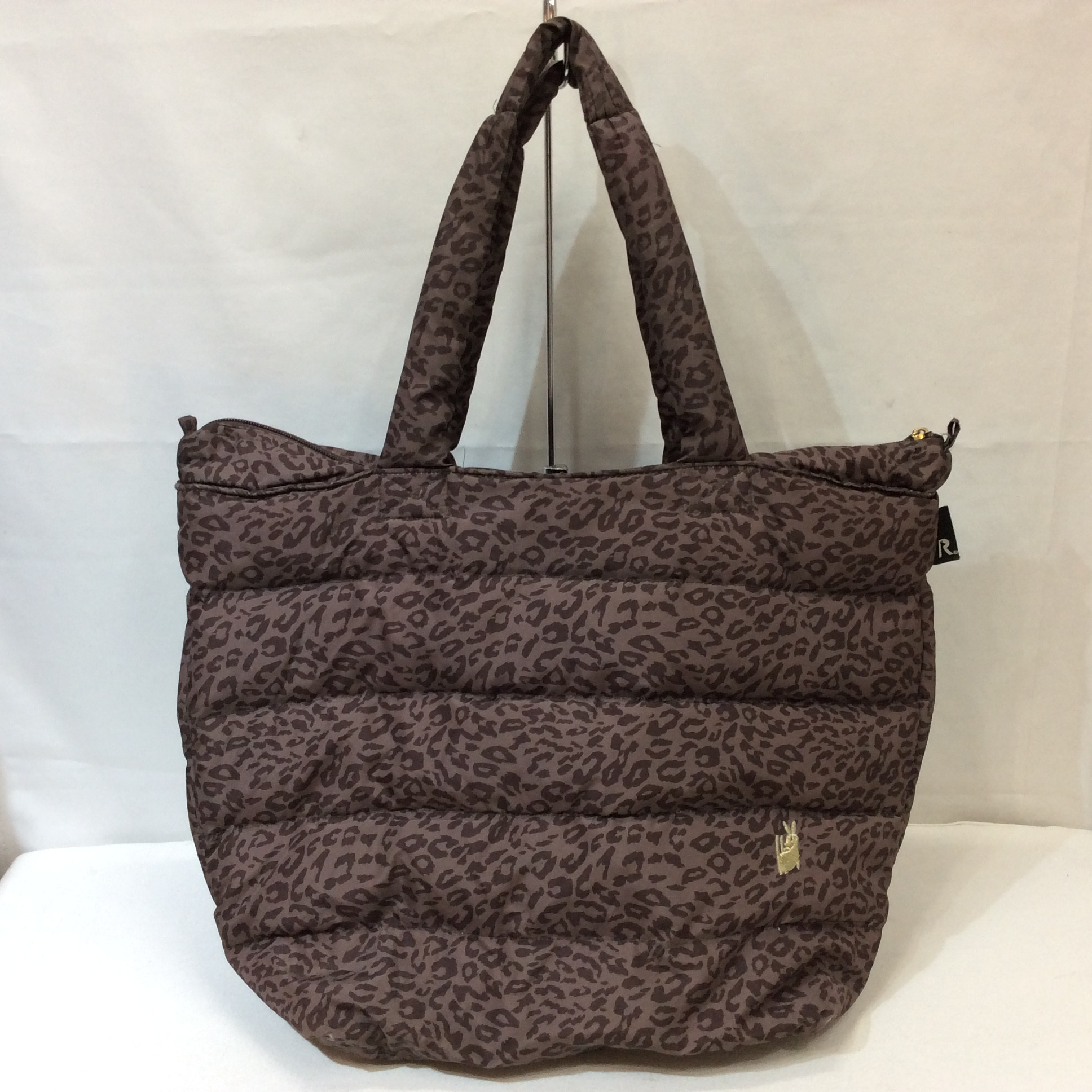 ROOTOTE ルートート 中綿ナイロントートバッグ ブラウン系アニマル柄