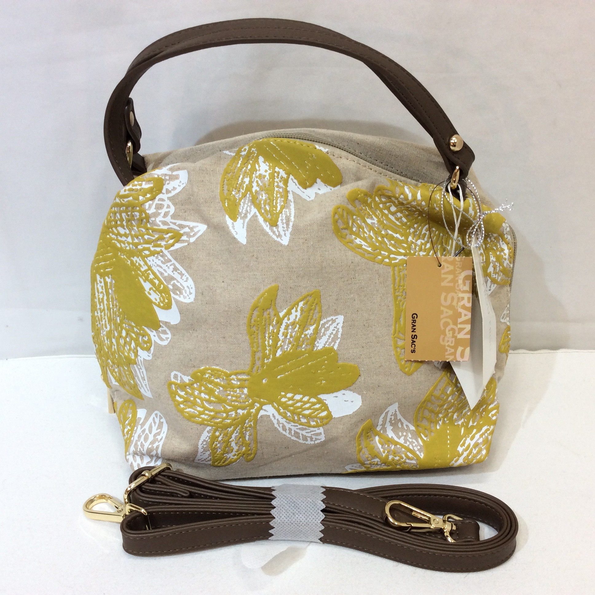 未使用☆FROUFROU フルフル ショルダー付きハンドバッグ ベージュ GRAN SAC'S