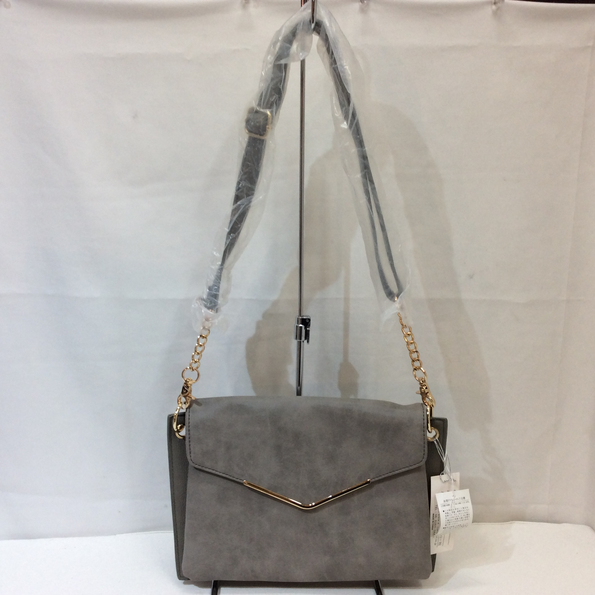 未使用☆FROUFROU フルフル 合皮ショルダーバッグ グレー