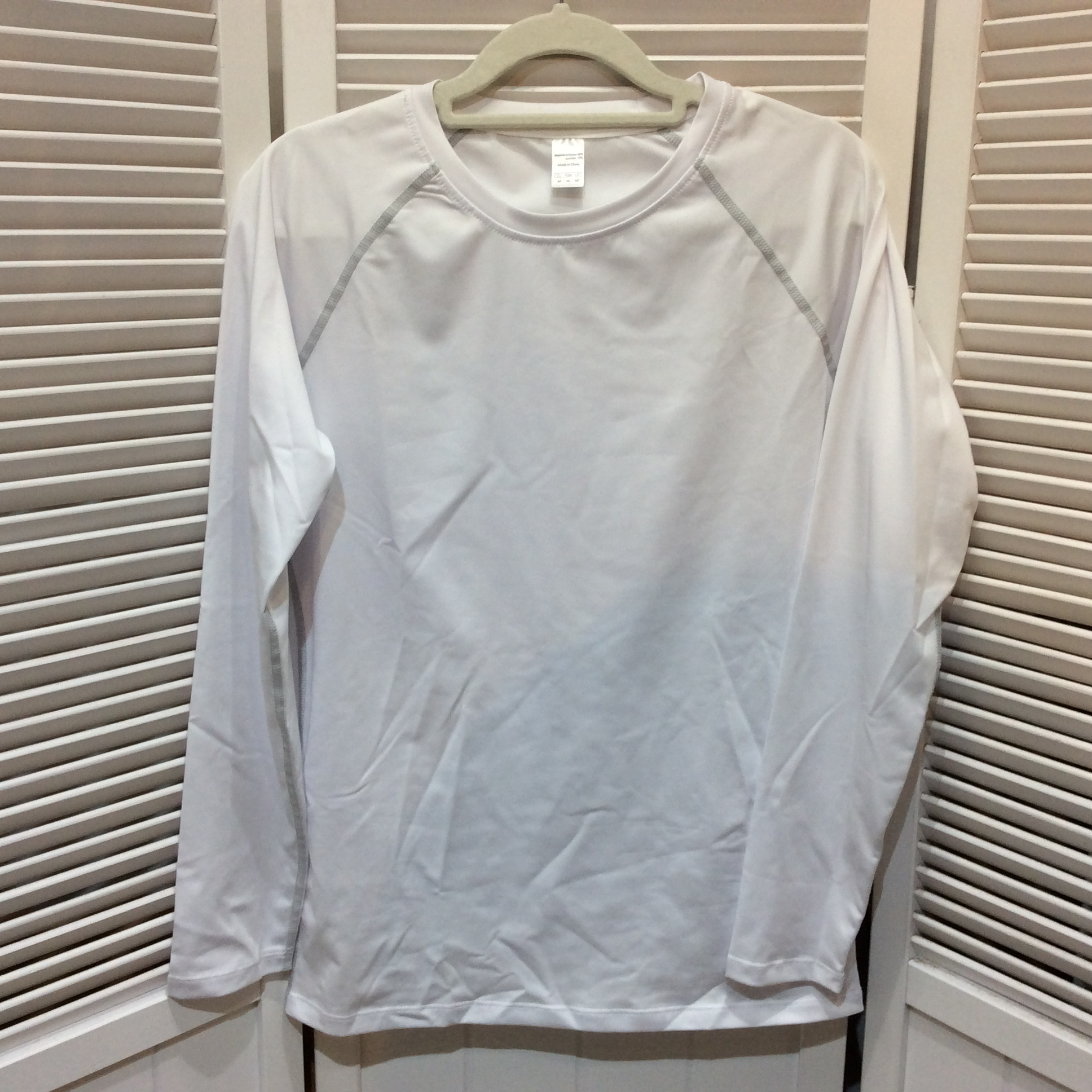 新品☆sillictor メンズ コンプレッション トップス XL 長袖 スポーツインナー 吸汗速乾 ホワイト