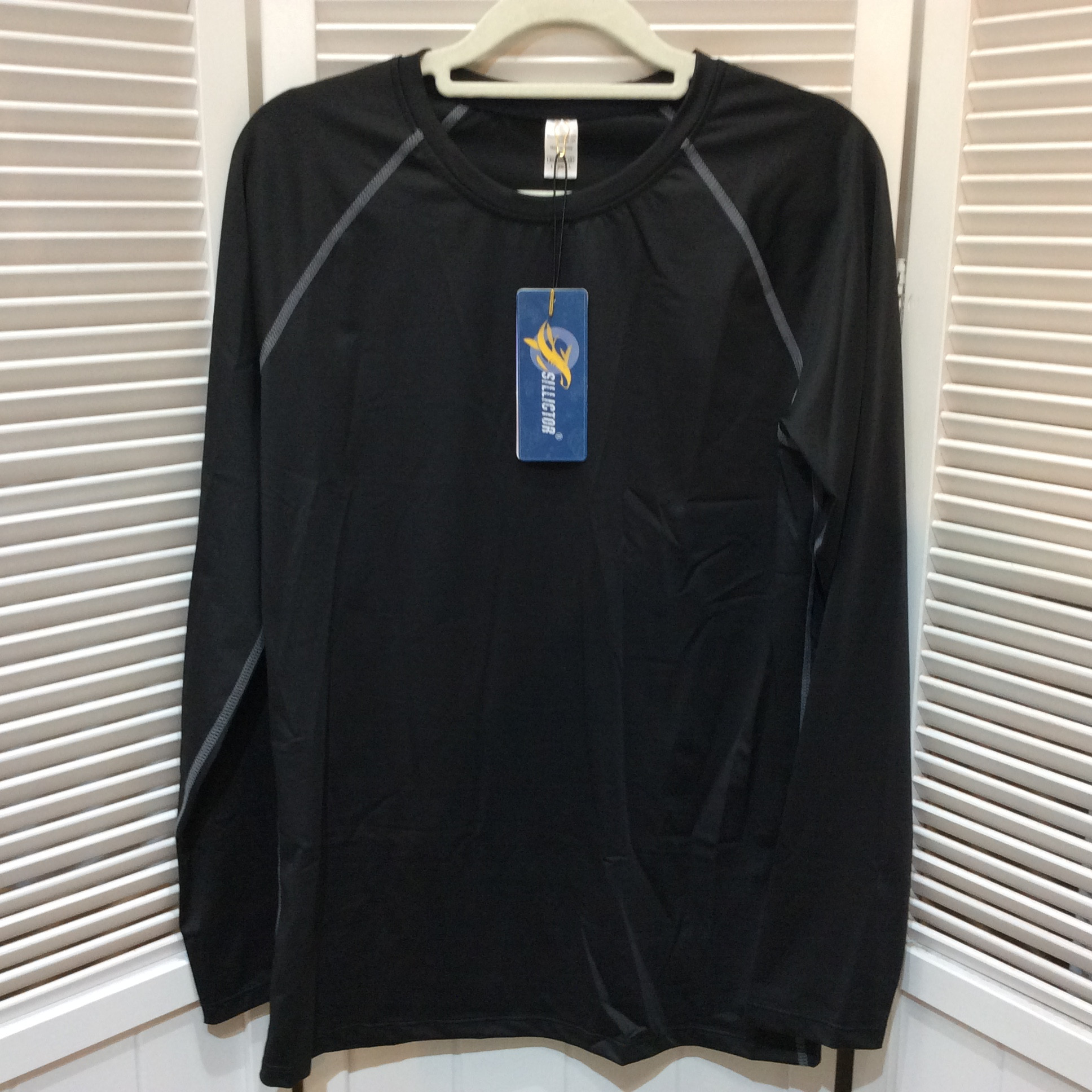 新品☆sillictor メンズ コンプレッション トップス 2XL 長袖 スポーツインナー 吸汗速乾 ブラック