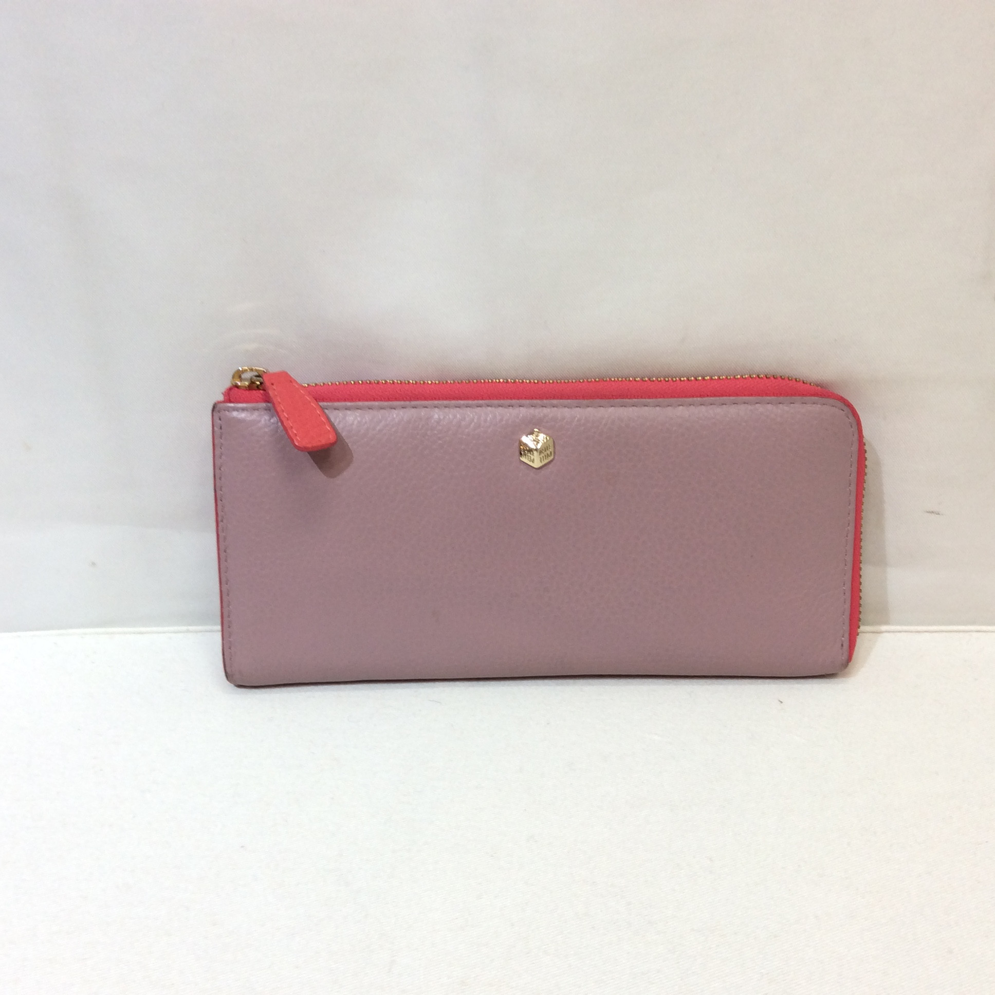 PELLE BORSA レザー ラウンド式長財布  ピンク