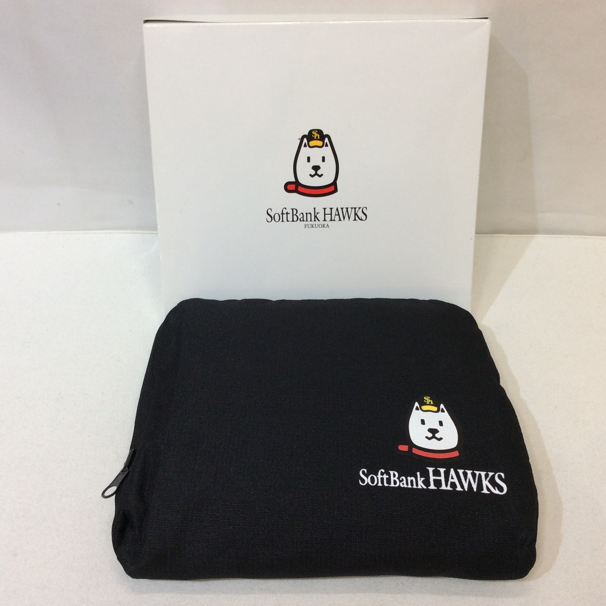 未使用☆福岡ソフトバンクホークス お父さん犬 折りたたみボストンバッグ ブラック