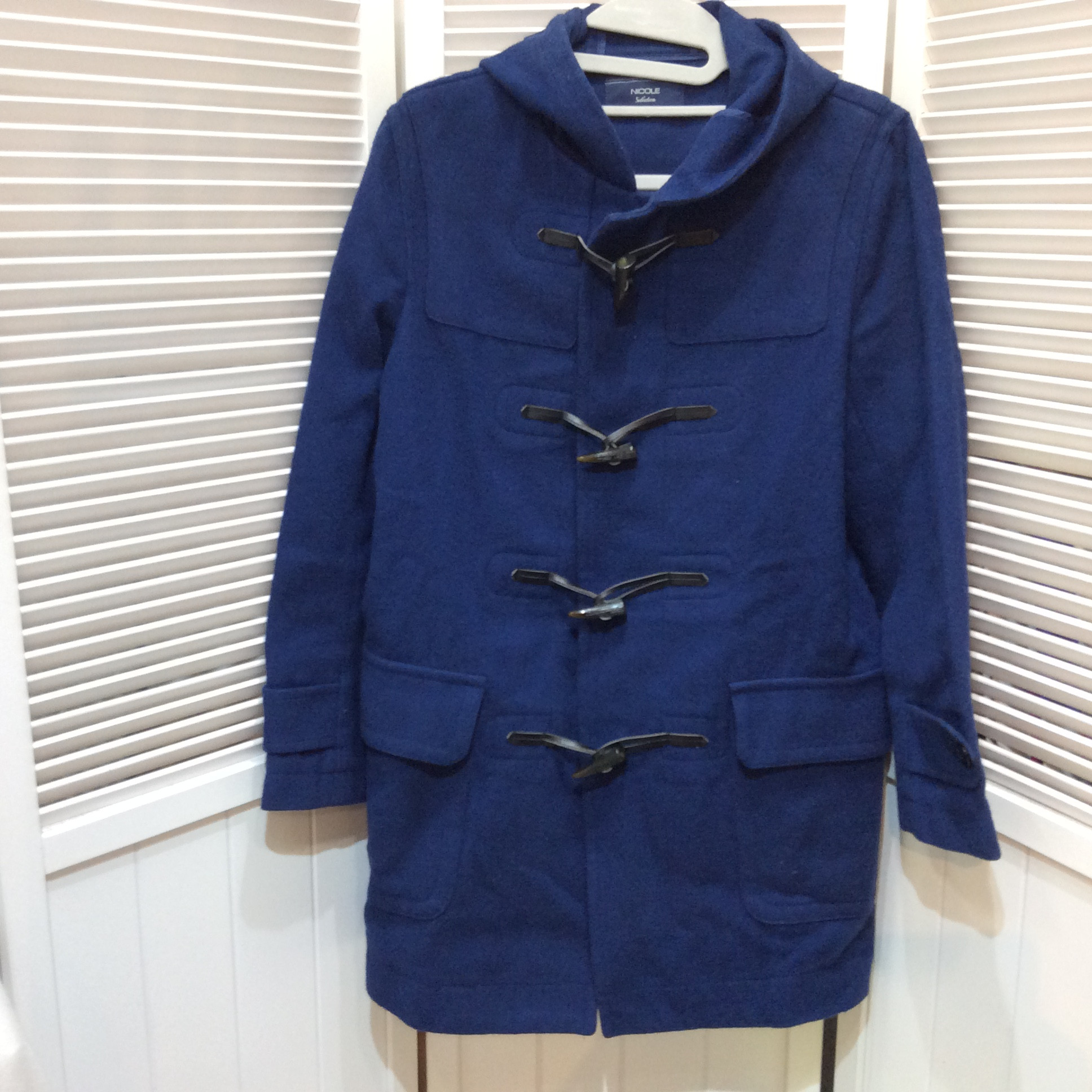 ニコル ダッフルコート  サイズ46 大きいサイズ  ブルー