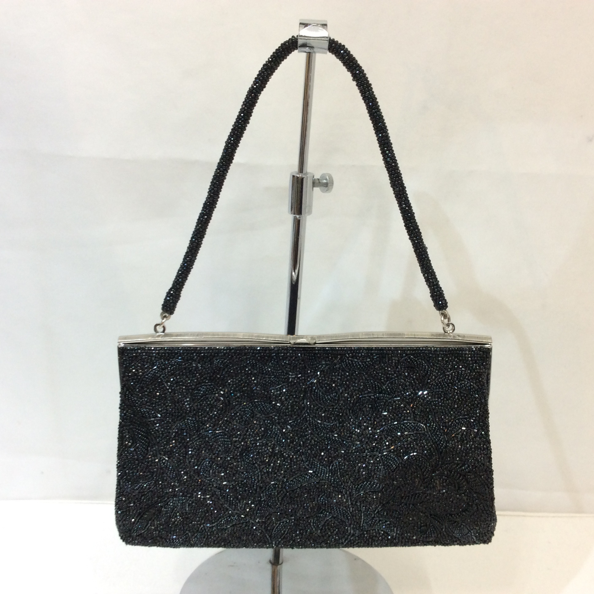 ビーズバッグ ブラックラメ